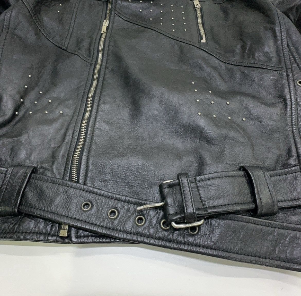 Saint Laurent Paris Saint Laurent Aged Leather Motorcycle Jacket Size US M / EU 48-50 / 2 - 6 Thumbnail