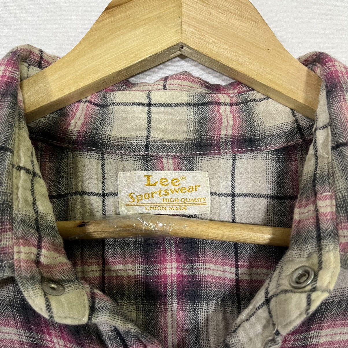 Lee VINTAGE LEE PLAID FLANNEL WESTERN BUTTON UP SHIRT Size US L / EU 52-54 / 3 - 3 Thumbnail