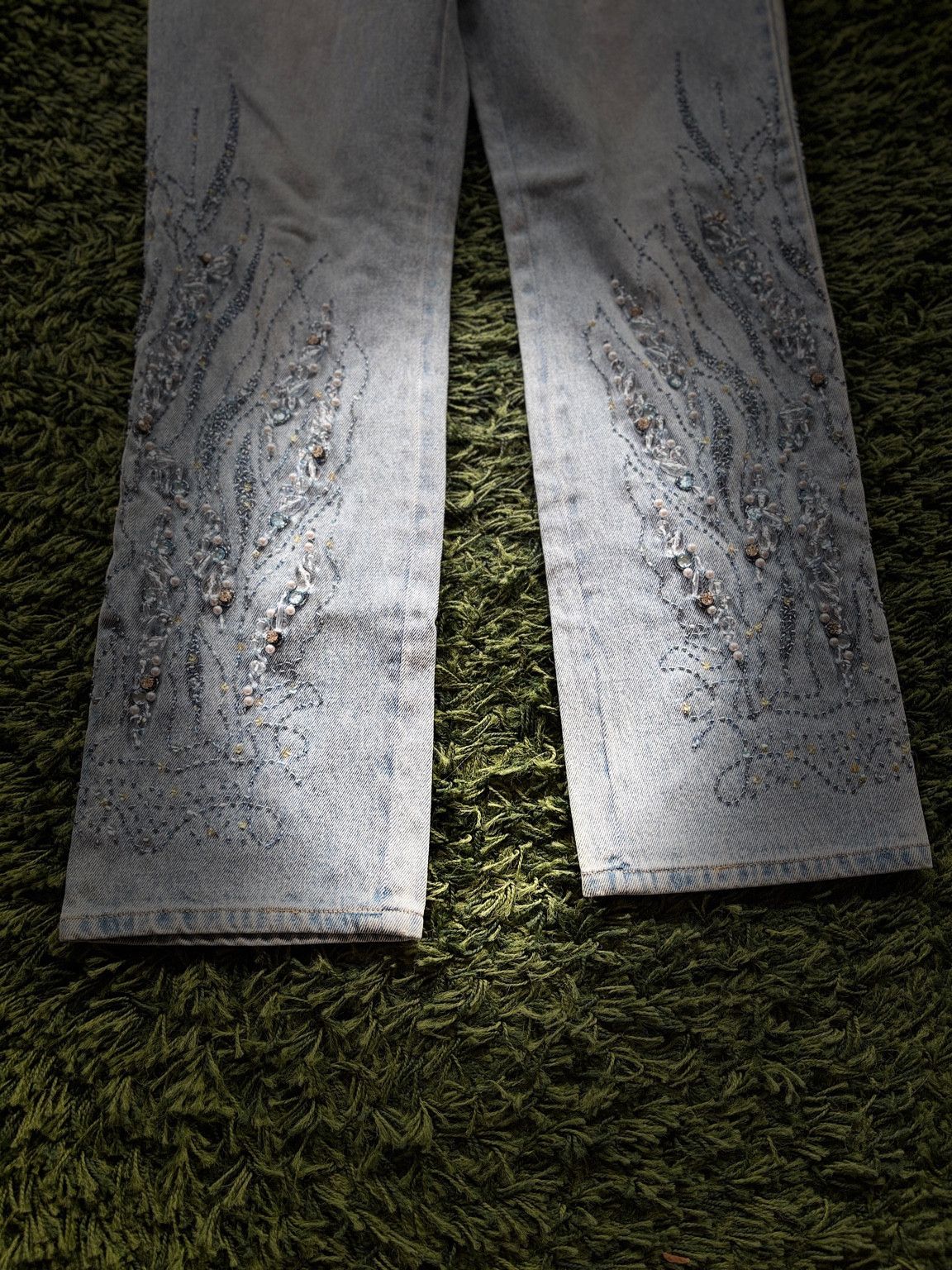 Other Renato Nucci Hand-Embroidered Couture Jeans (Rare 2002) Size 32" / US 10 / IT 46 - 4 Thumbnail