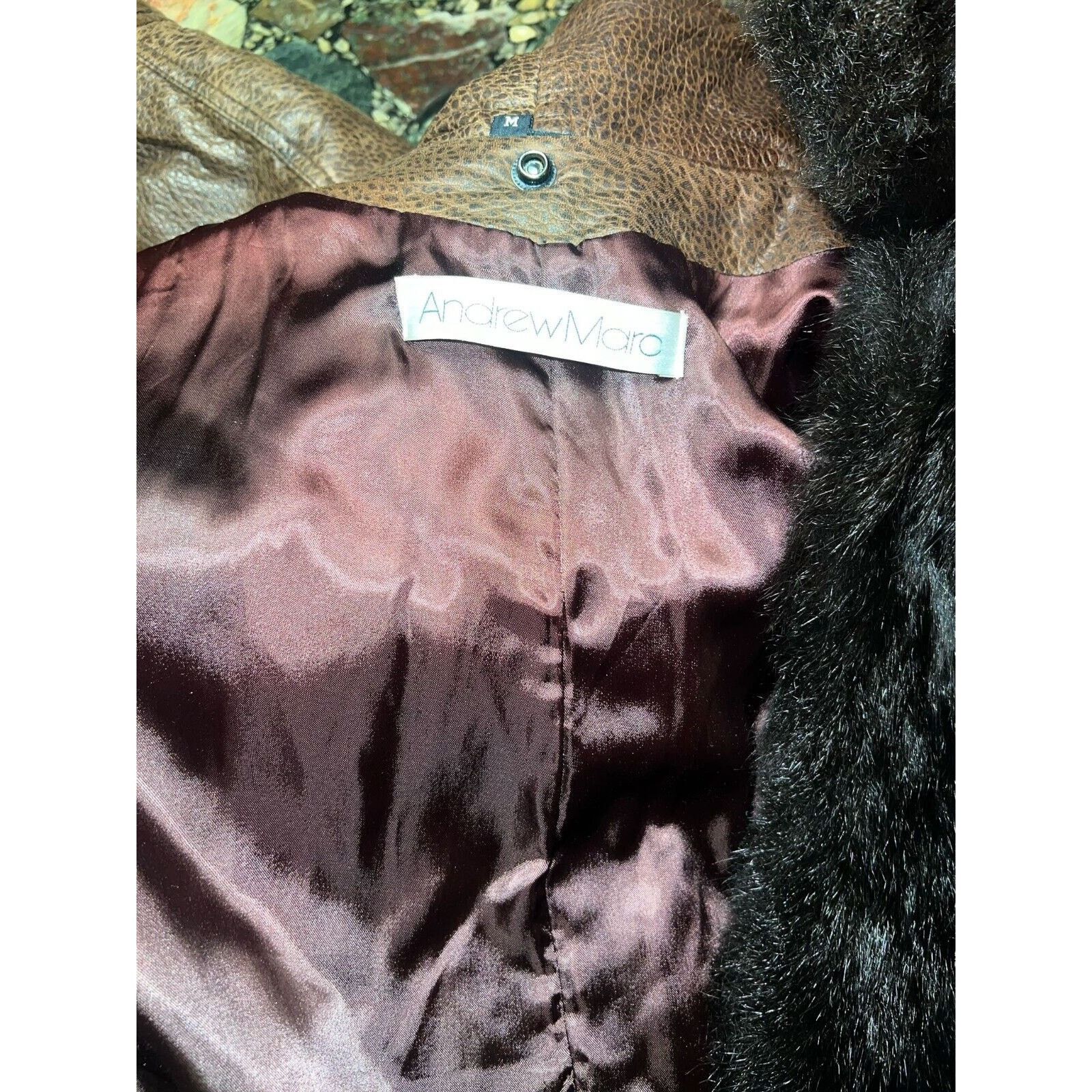 Other Andrew Maro Leather Bomber Jacket Removable Opposum Lining Size US M / EU 48-50 / 2 - 12 Thumbnail