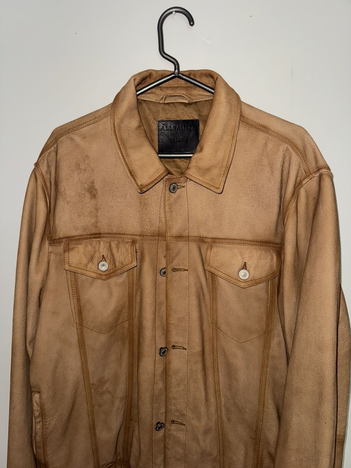 Allsaints Allsaints Suede Trucker Jacket Size US XXL / EU 58 / 5 - 2 Thumbnail