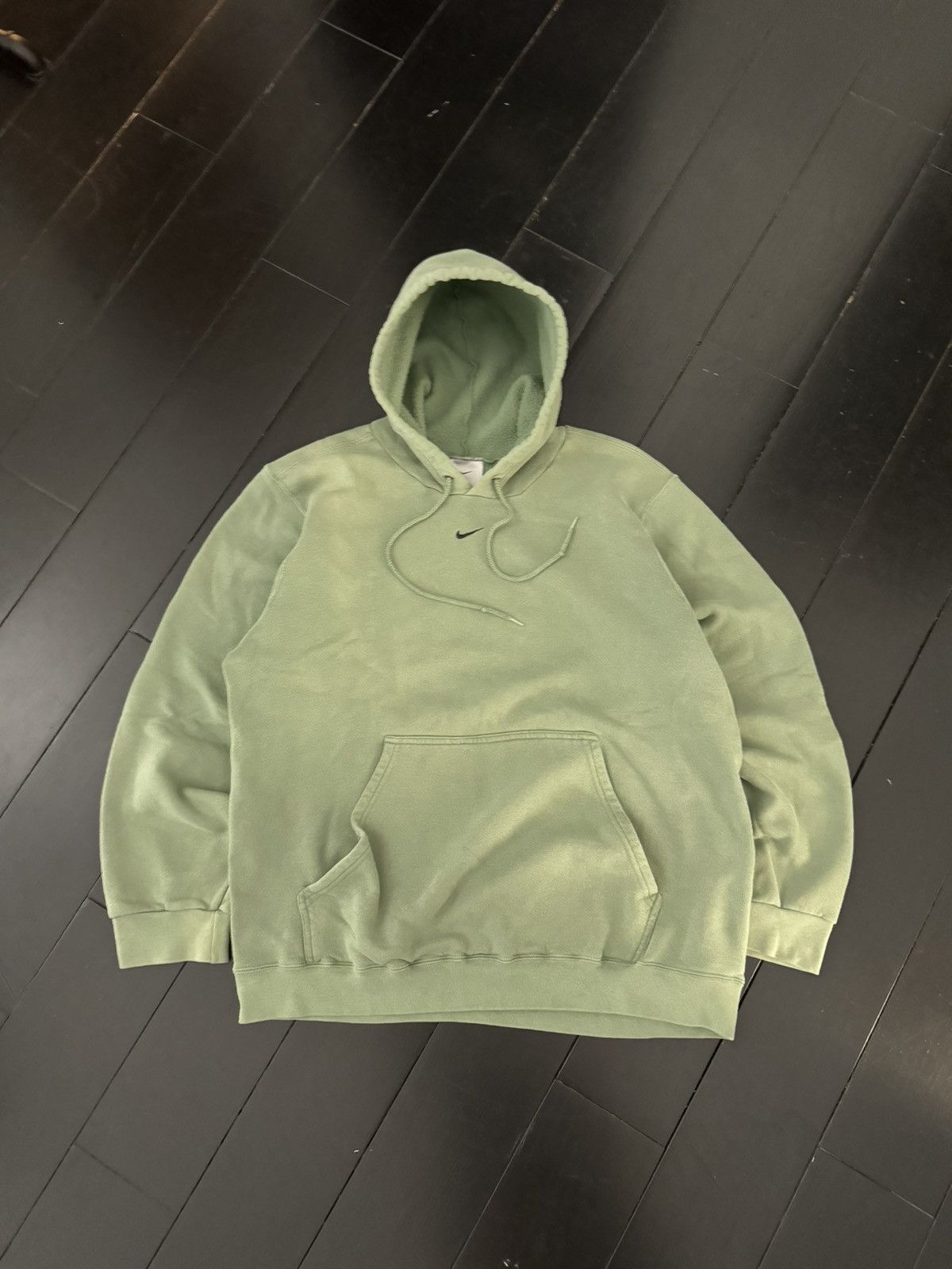 image of Y2K Nike Center Swoosh Hoodie Pistachio Sage Green Tea Jade, Men's (Size Large)