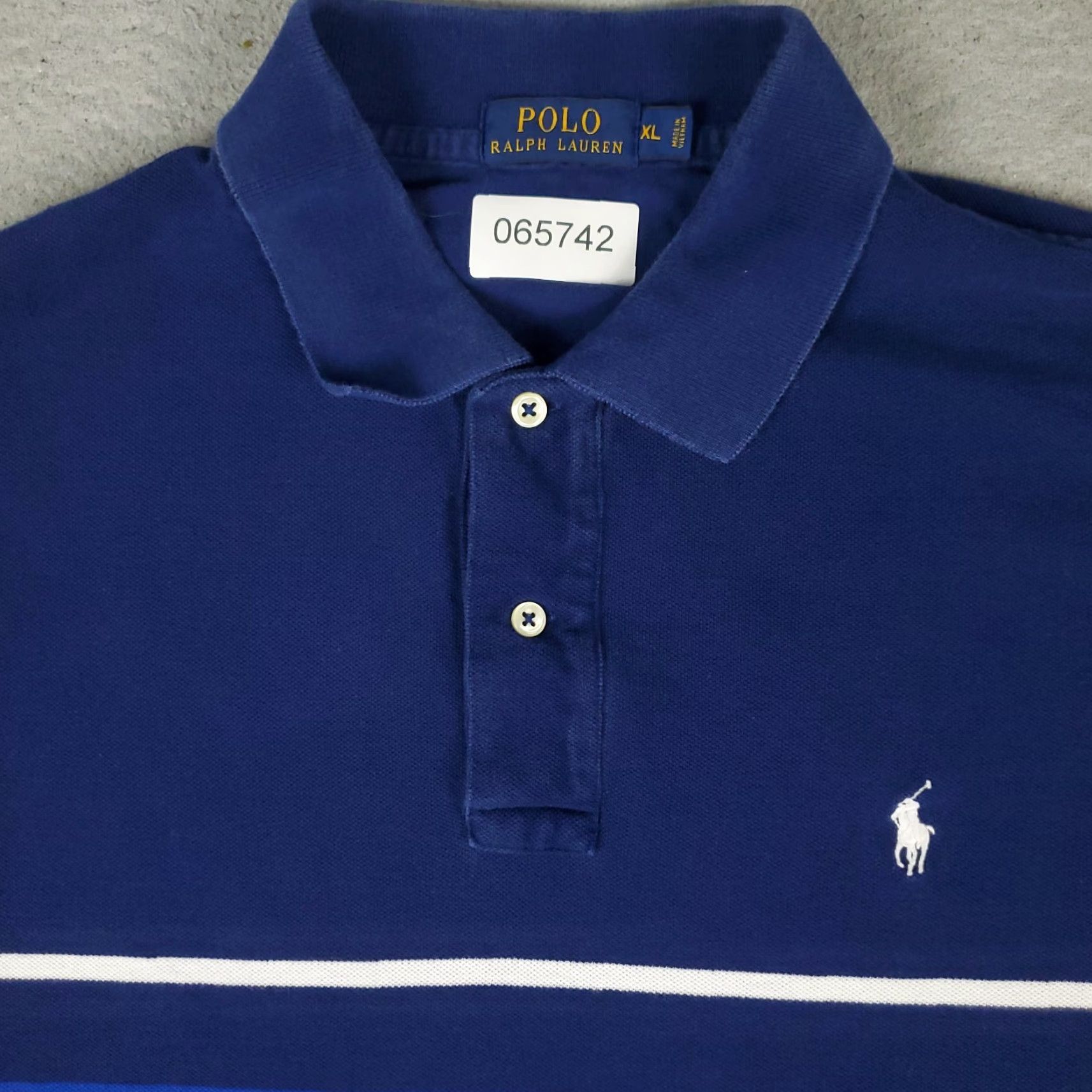 Ralph Lauren Ralph Lauren Polo Shirt Mens XL Blue Striped Pony Casual Short Sleeve Shirt Size US XL / EU 56 / 4 - 2 Thumbnail