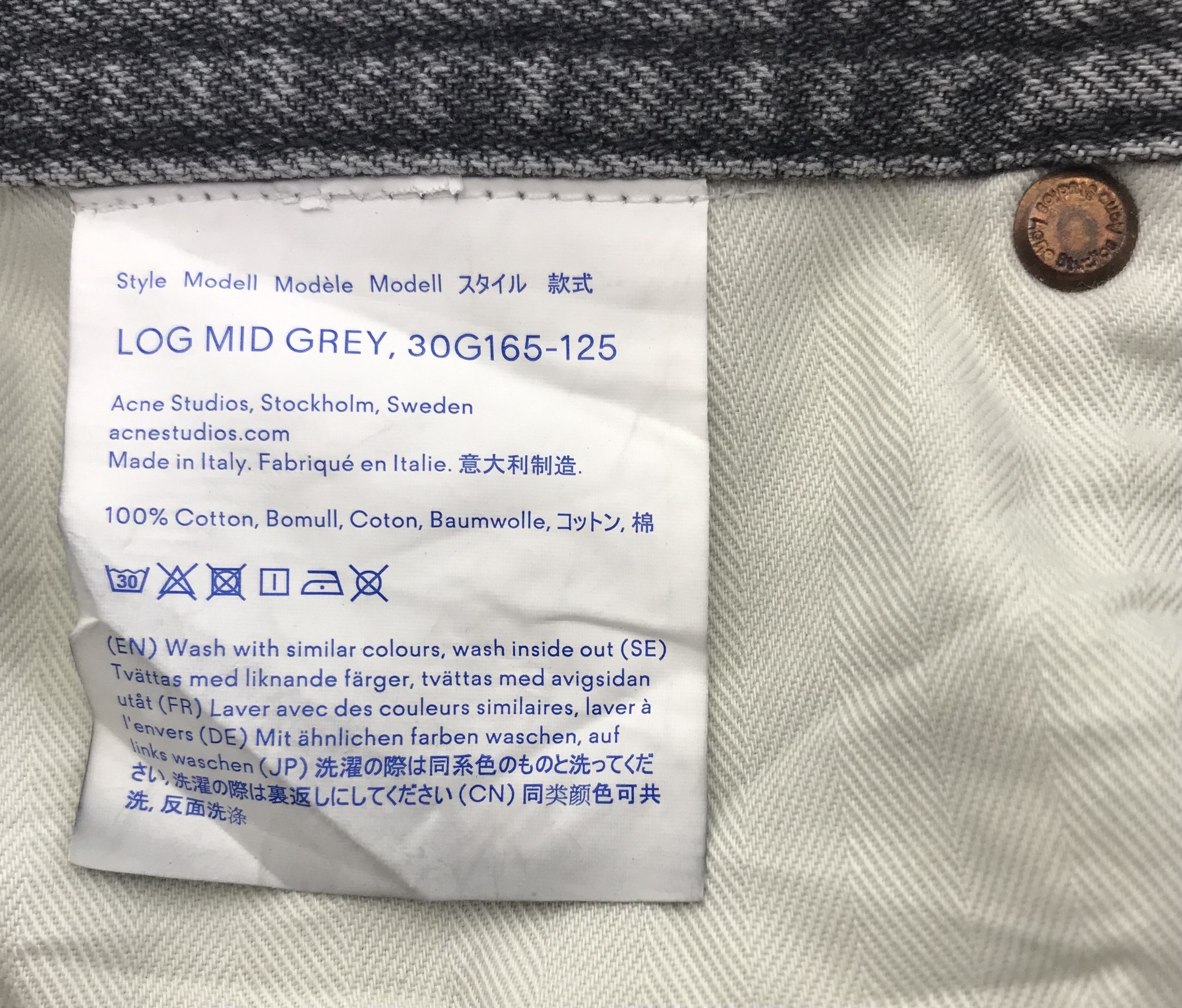 Acne Studios Acne Studios Washed Grey Jeans Size US 32 / EU 48 - 14 Thumbnail