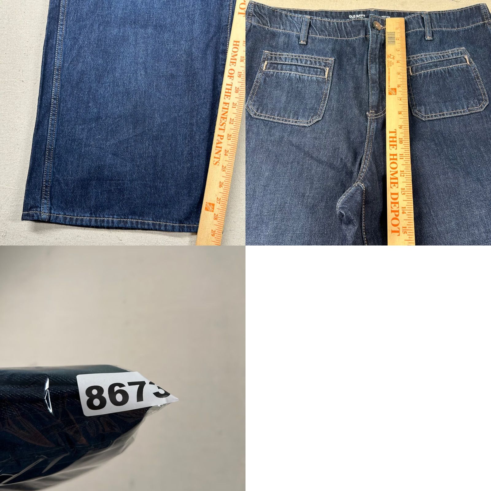 Old Navy Old Navy Jeans Womens 16 Baggy Wide Leg High Rise Denim Blue Vertical 16 Baggy Wide-Leg Jeans Womens Mens Womens Size 38" / US 16 / IT 52 - 8 Thumbnail
