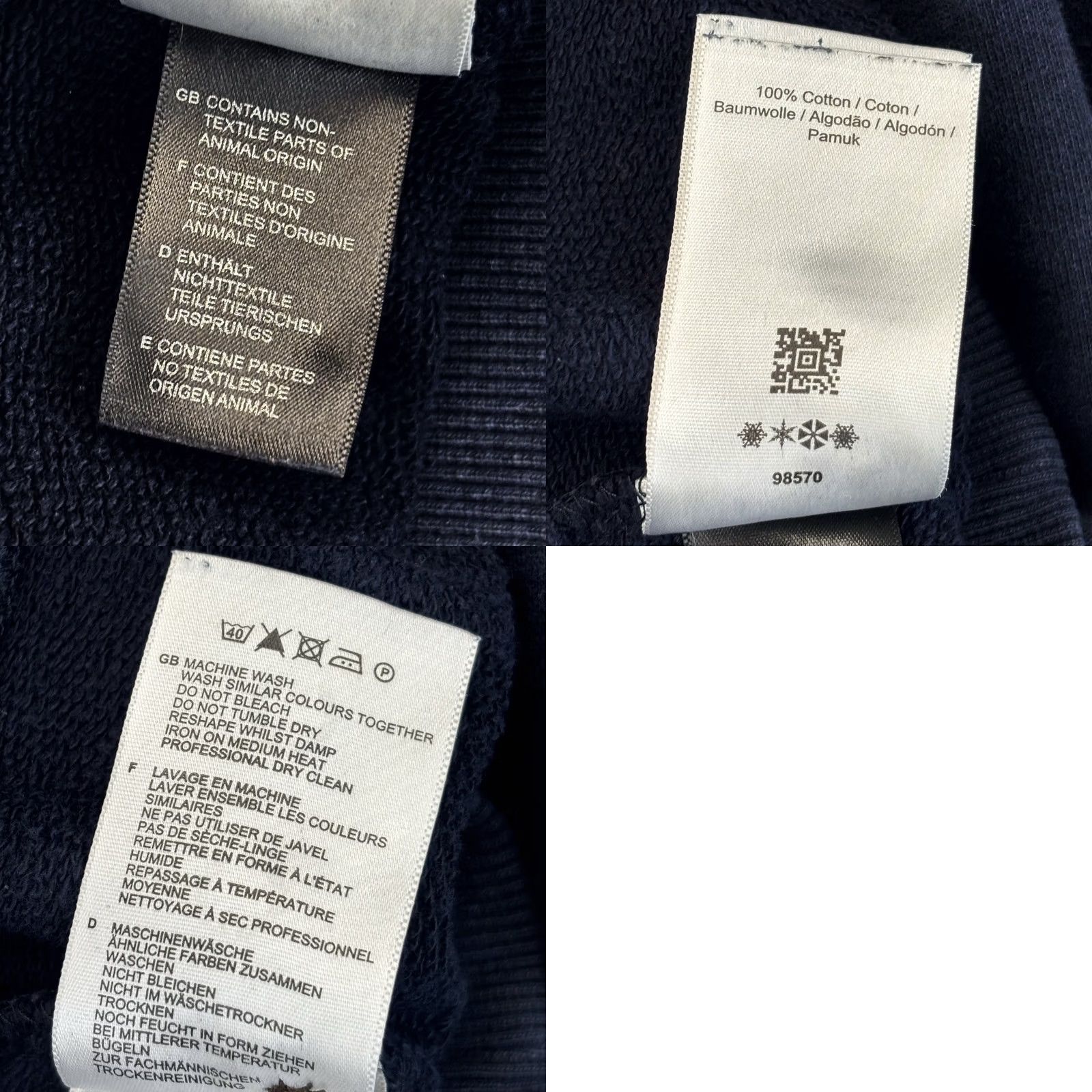 Fred Perry Fred Perry Sweatshirt Shawl Neck Mens Large Navy Pullover Cotton Used Size US L / EU 52-54 / 3 - 8 Thumbnail