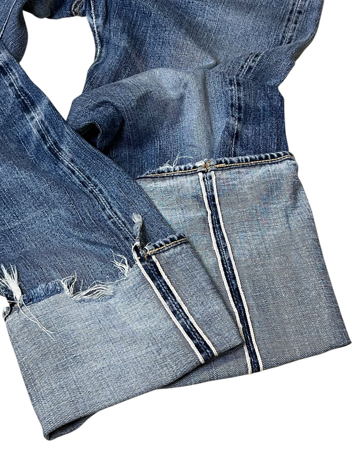 The Flat Head Sick🔥Japanese denim THE FLAT HEAD distressed selvedge jeans Size US 30 / EU 46 - 15 Thumbnail
