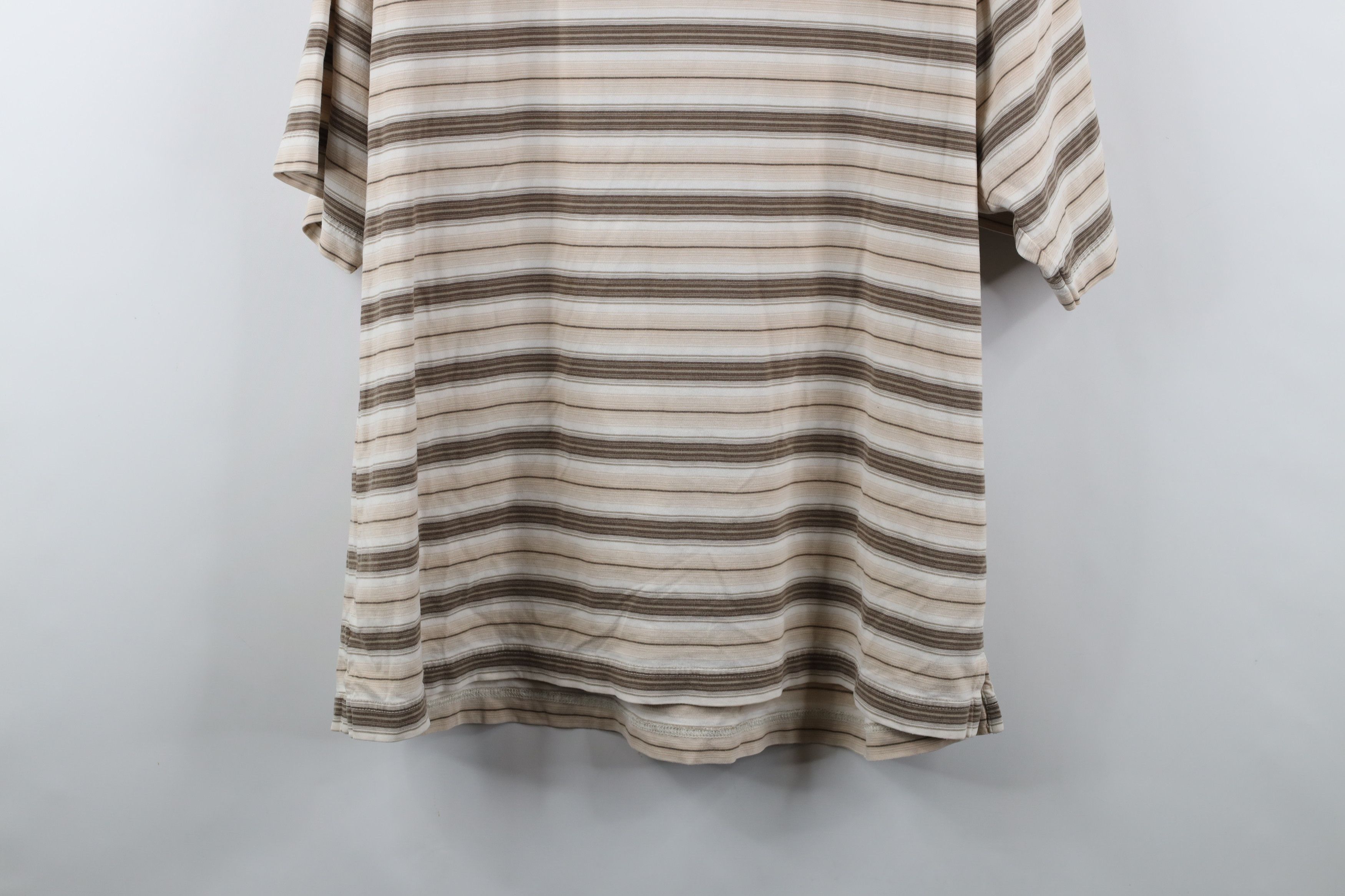 Vintage Vintage 90s Streetwear Striped Short Sleeve Henley T-Shirt Size US L / EU 52-54 / 3 - 12 Thumbnail