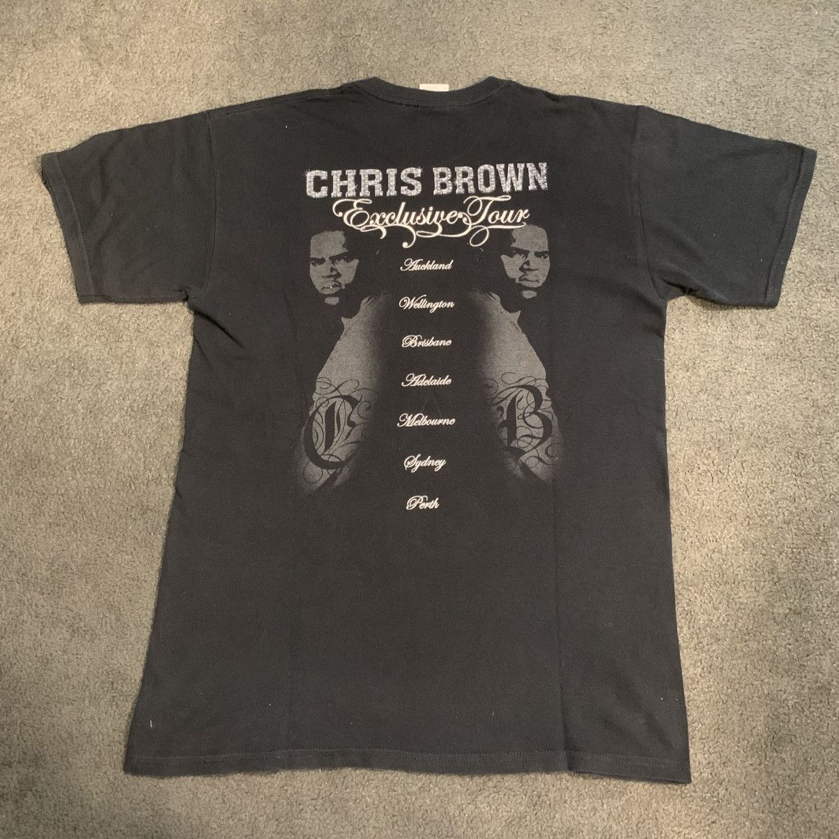 Rap Tees VINTAGE Y2K CHRIS BROWN 2007 EXCLUSIVE TOUR MERCH TEE Size US M / EU 48-50 / 2 - 2 Thumbnail