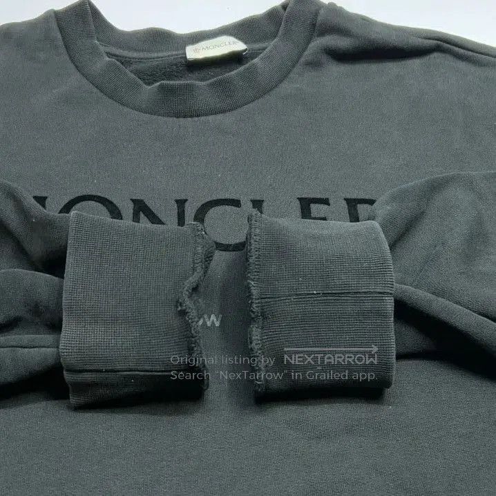Moncler Moncler Flocked Logo Crewneck Long Sleeve Sweatshirt. Size US XXL / EU 58 / 5 - 4 Thumbnail