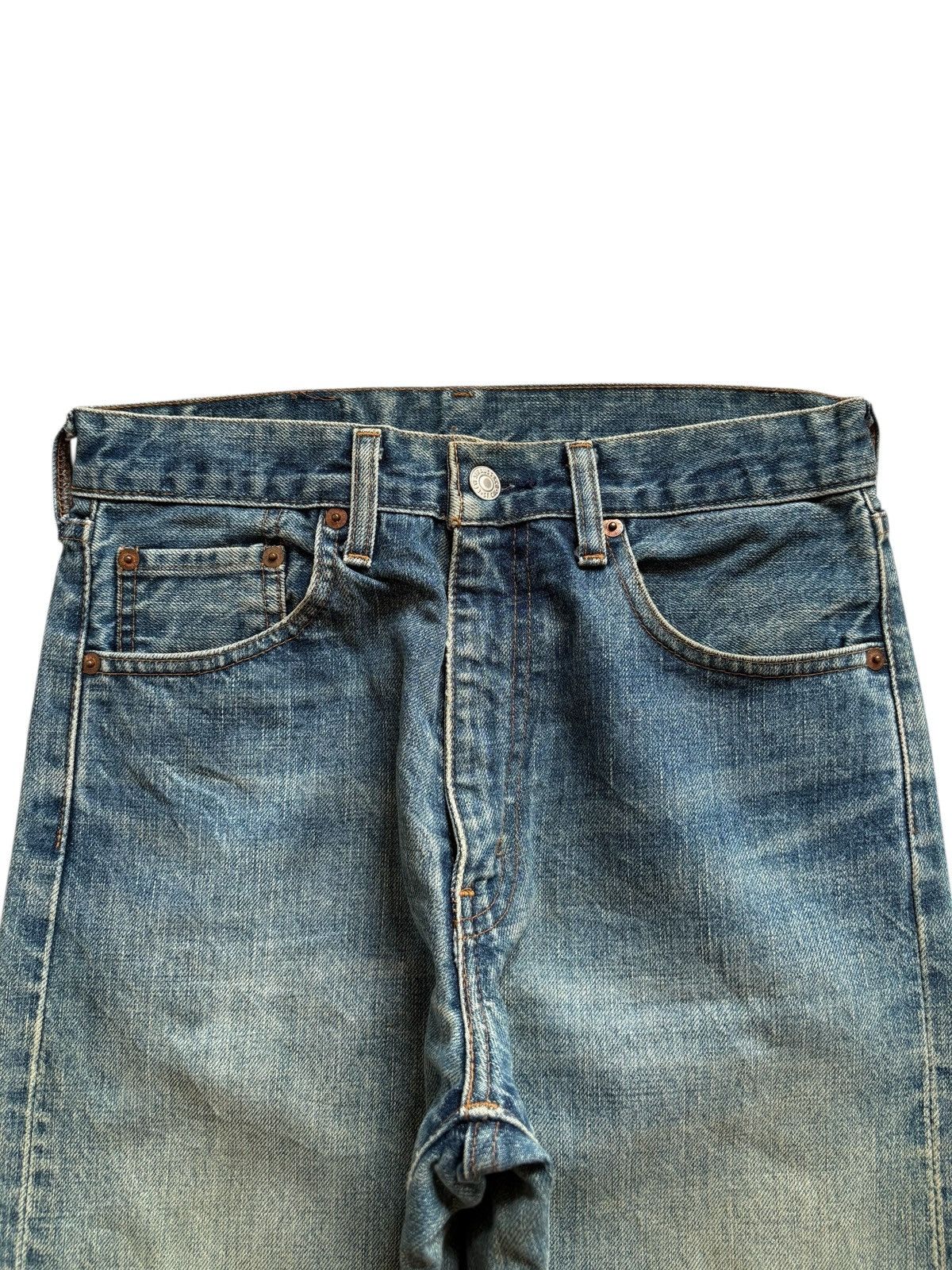 Levi's Vintage 80s Levis 502XX Big E Selvedge Distress Loose Jean Size US 28 / EU 44 - 4 Thumbnail