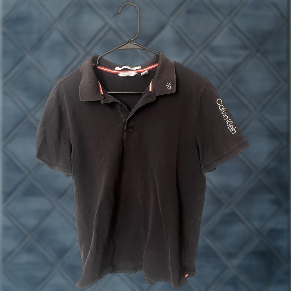 Calvin Klein Calvin Klein Polo Shirt Short Sleeve Black Solid Mens M Size US M / EU 48-50 / 2 - 1 Thumbnail