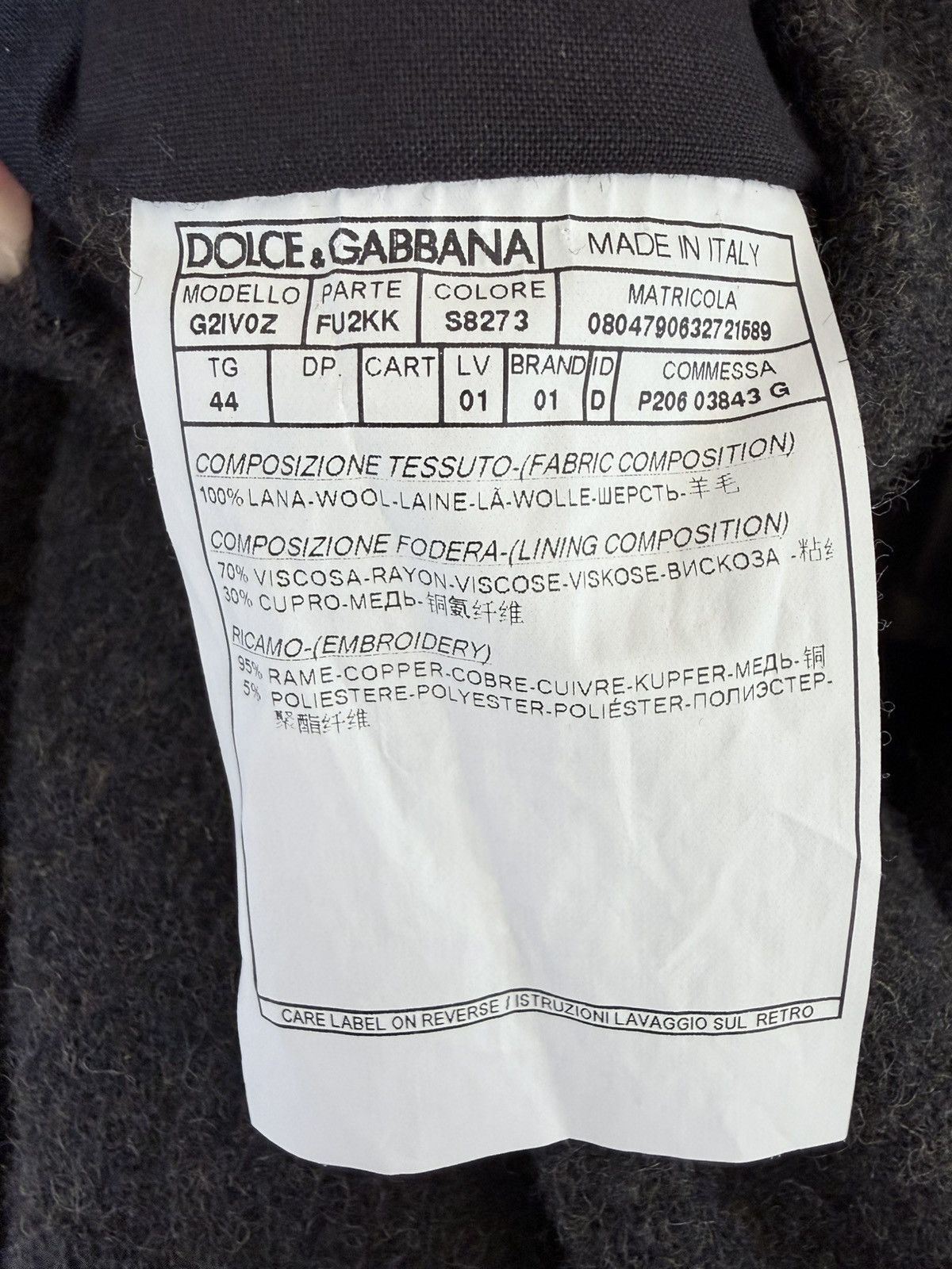 Dolce & Gabbana Dolce & Gabbana Wool Jacket blazer Green embroidered IT44 Size 44S - 8 Thumbnail