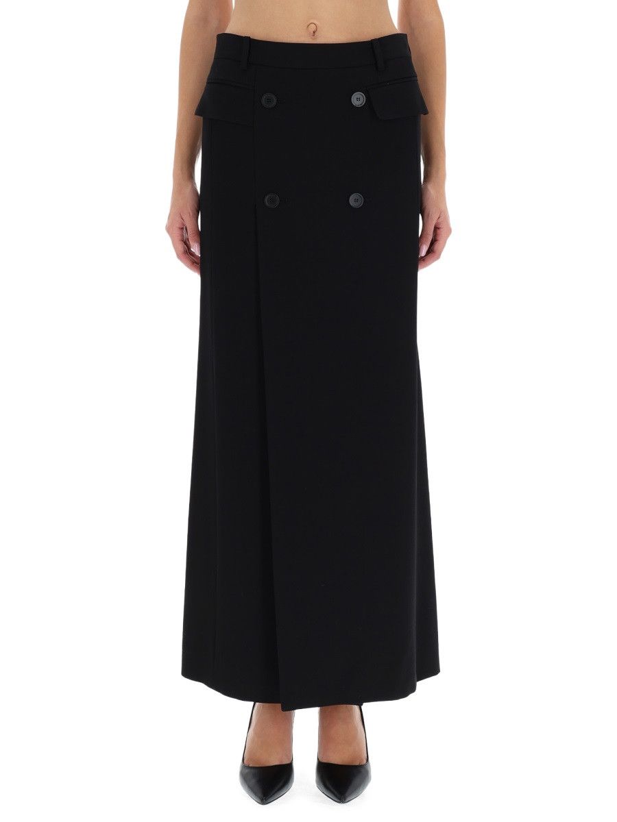Balenciaga BALENCIAGA LONG SARTORIAL SKIRT - BLACK (FR 36) Size 26" / US 2 / IT 38 - 1 Thumbnail