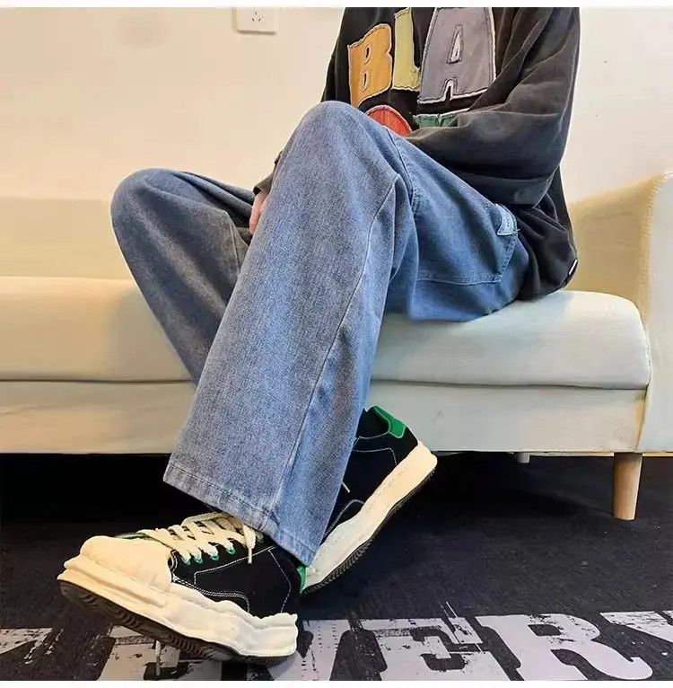 Japanese Brand Retro loose fitting straight leg jeans Size US 32 / EU 48 - 6 Thumbnail