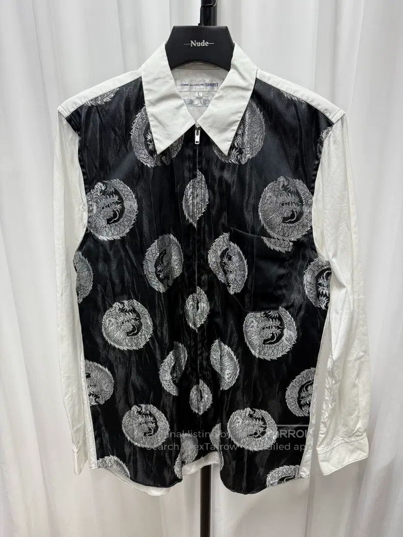Comme des Garcons Comme Des Garcons Dragon embroidery patchwork shirt Size L / US 10 / IT 46 - 1 Thumbnail