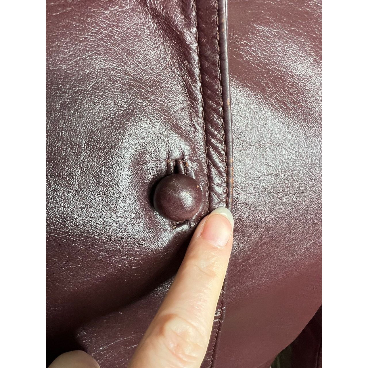 High Sierra leather Jacket OXBLOOD red burgundy wine cropped puff sleeve Size XL / US 12-14 / IT 48-50 - 11 Thumbnail