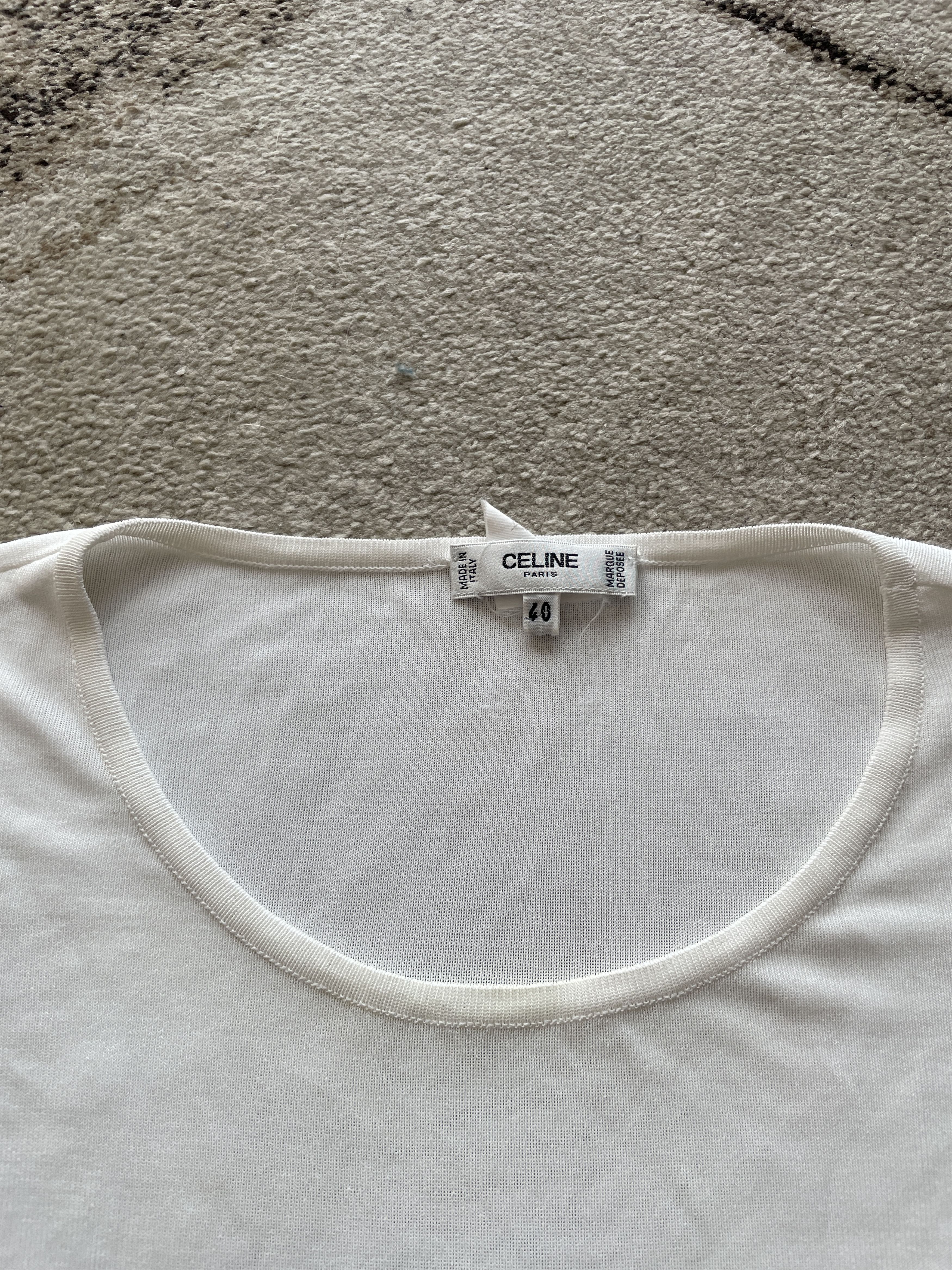 Celine × Designer vintage celine women tank top t shirt Size S / US 4 / IT 40 - 4 Thumbnail