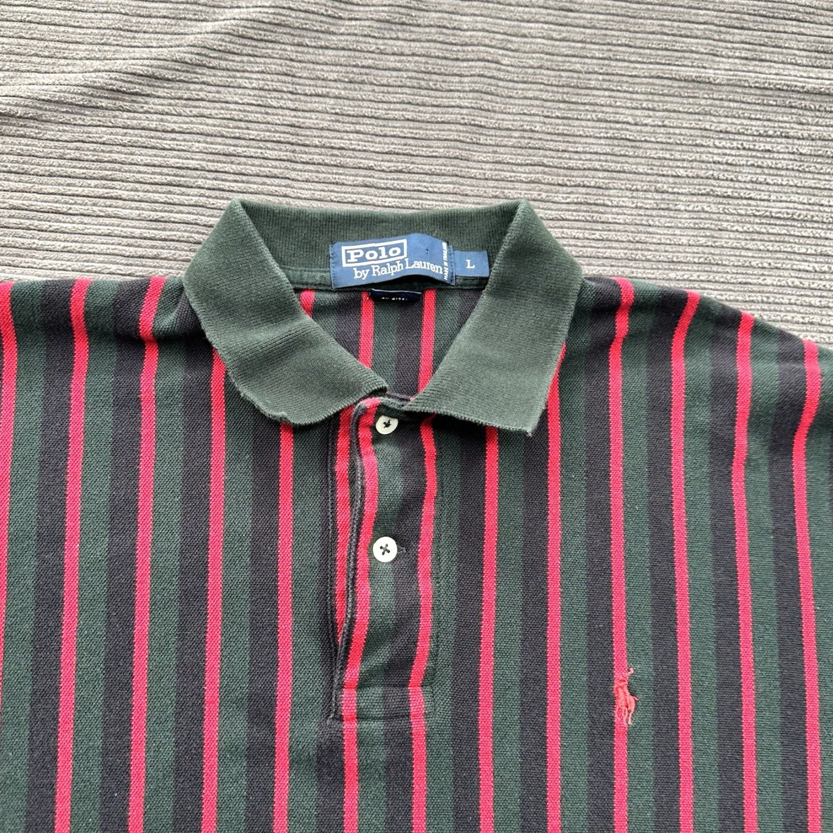 Polo Ralph Lauren Polo Ralph Lauren Polo Shirt Men L Black Red Striped Cotton Golf Golfing Polo Shirt Men L Black Red Striped Cotton Golf Golfing Size US L / EU 52-54 / 3 - 7 Thumbnail
