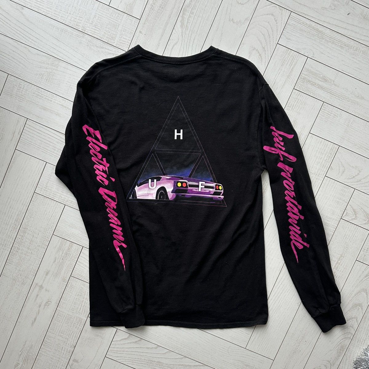 Huf Huf Lamborghini Electric Dreams neon rare longsleev tee y2k Size US M / EU 48-50 / 2 - 1 Thumbnail