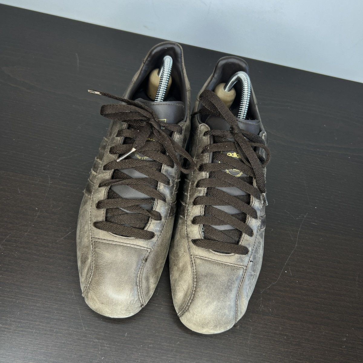 Adidas Rare Vintage Adidas Brown Leather Low Sneakers Size US 9 / EU 42 - 3 Thumbnail