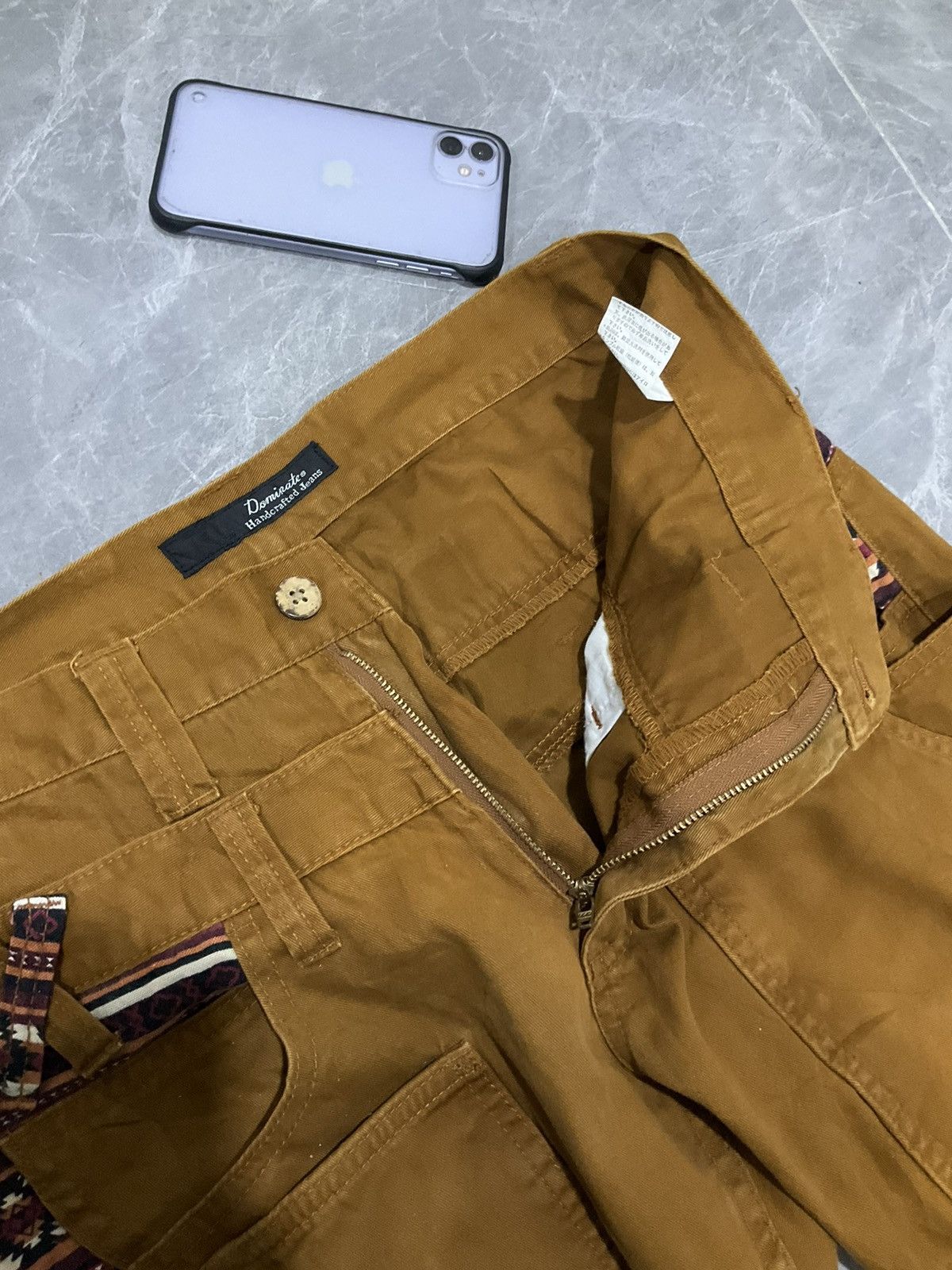 Japanese Brand Dominate Handcrafted Jeans Double Waisted Design Size US 33 - 4 Thumbnail