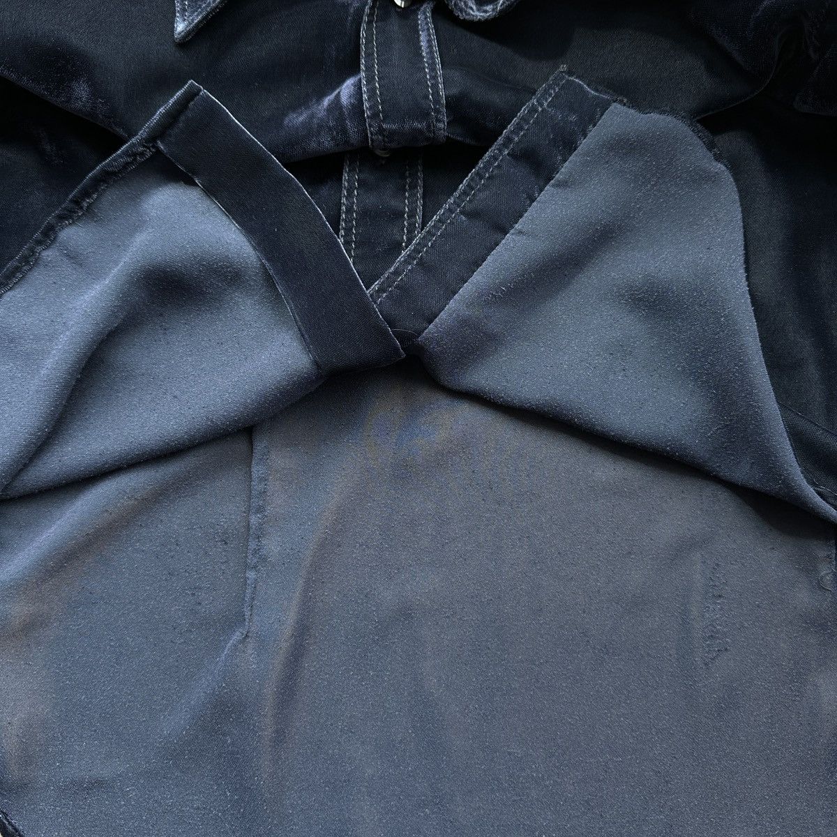 Prada Prada Navy Viscose Blend Button Up Shirt Size US M / EU 48-50 / 2 - 9 Thumbnail