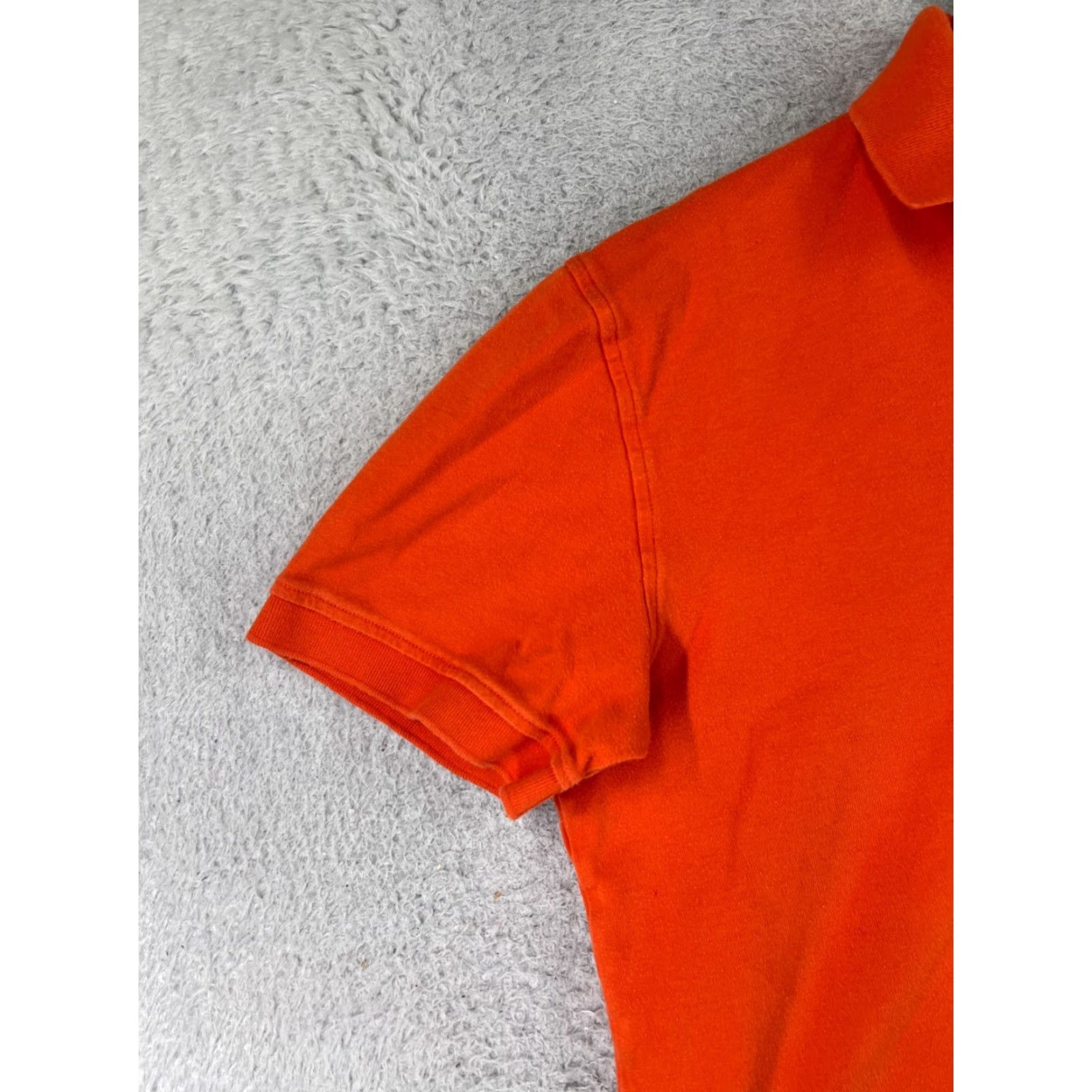 Tommy Hilfiger VINTAGE Tommy Hilfiger Polo Shirt Men L Orange 100% Cotton Short Sleeve Golf Shirts Polo Man Large Orange 90s Modern American Sports Mens Size US L / EU 52-54 / 3 - 3 Thumbnail