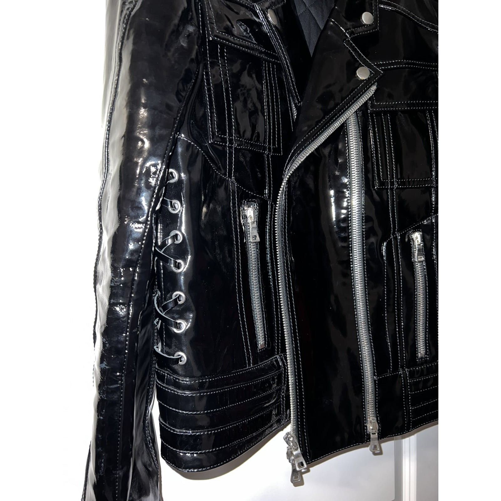 Balmain Balmain Varnished Lambskin Jacket Size US M / EU 48-50 / 2 - 7 Thumbnail