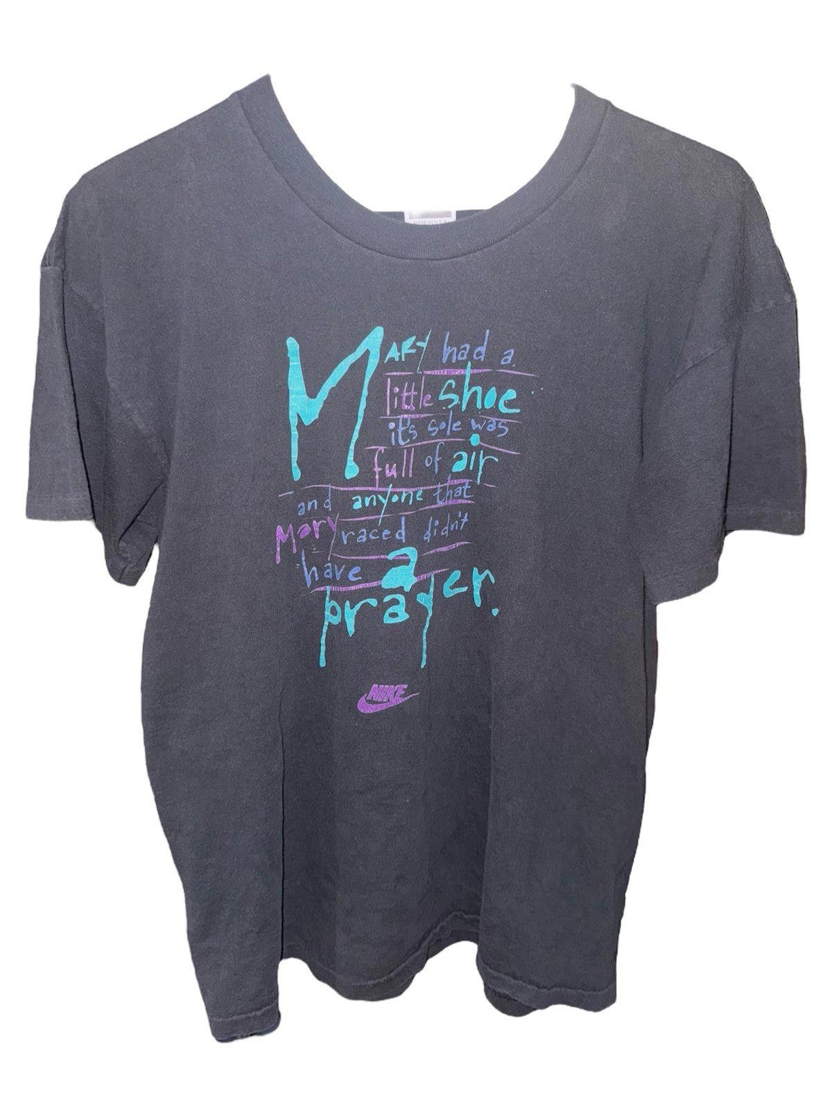 Nike Vintage Nike TShirt Men Sz L Mary Had A Little Shoe Rare 90s Size US L / EU 52-54 / 3 - 1 Thumbnail