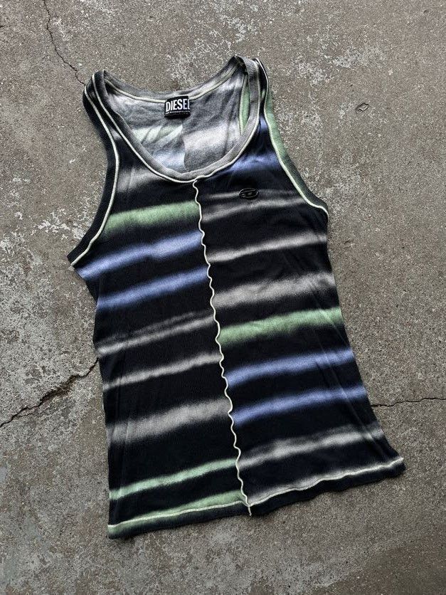 Diesel Diesel tie-dye dirty 90s tank top grunge Y2K Size US XS / EU 42 / 0 - 1 Thumbnail