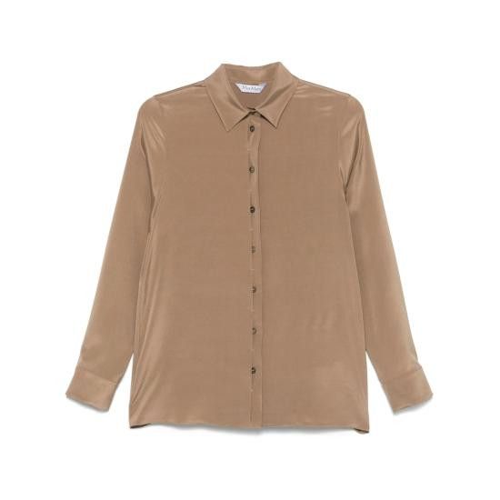 Max Mara MAX MARA Women Shirts AVION 120 007 BROWN Size M / US 6-8 / IT 42-44 - 1 Thumbnail