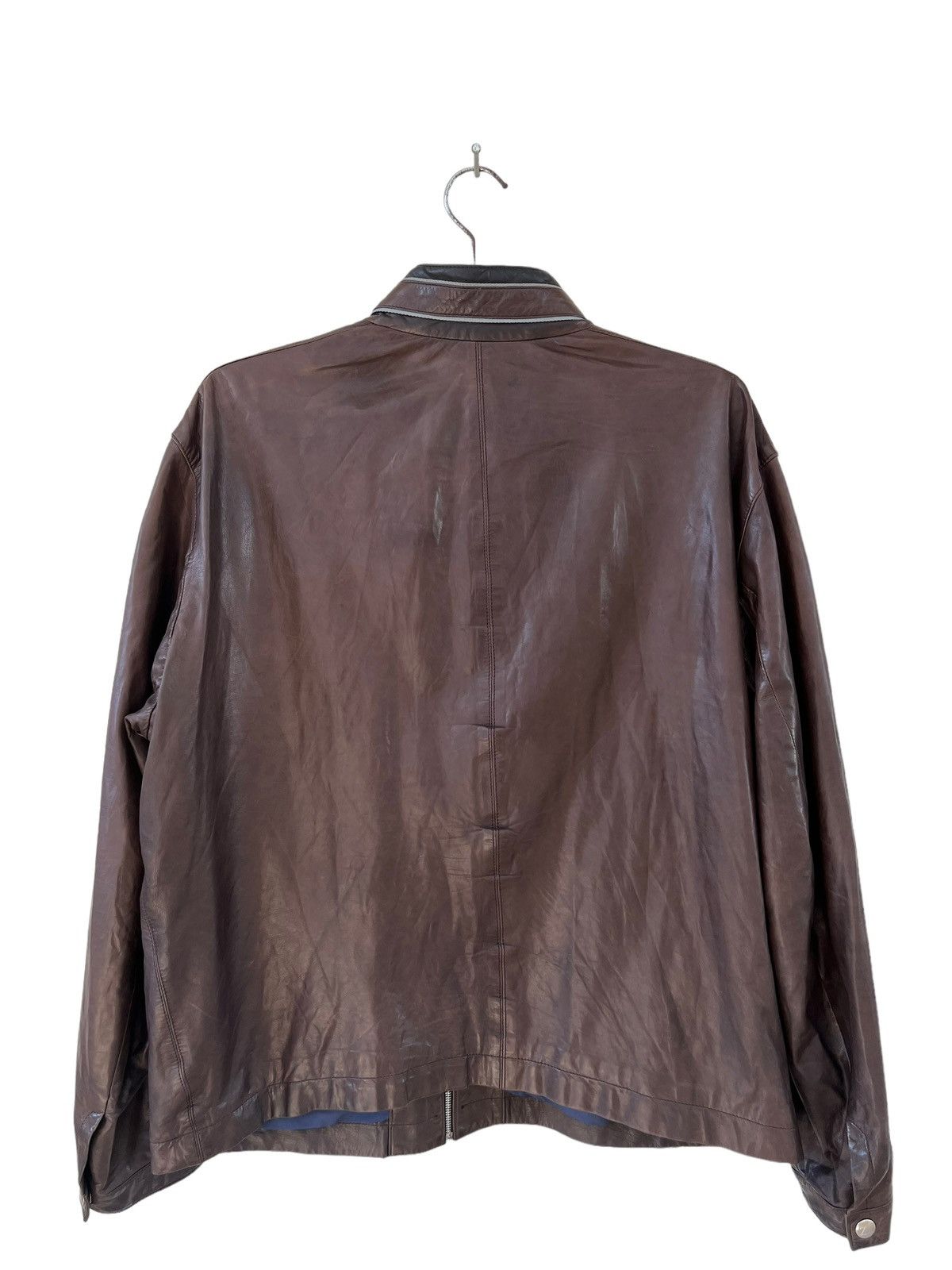 Ermenegildo Zegna Zegna Sport Patina Brown Leather Jacket Size US XXL / EU 58 / 5 - 15 Thumbnail