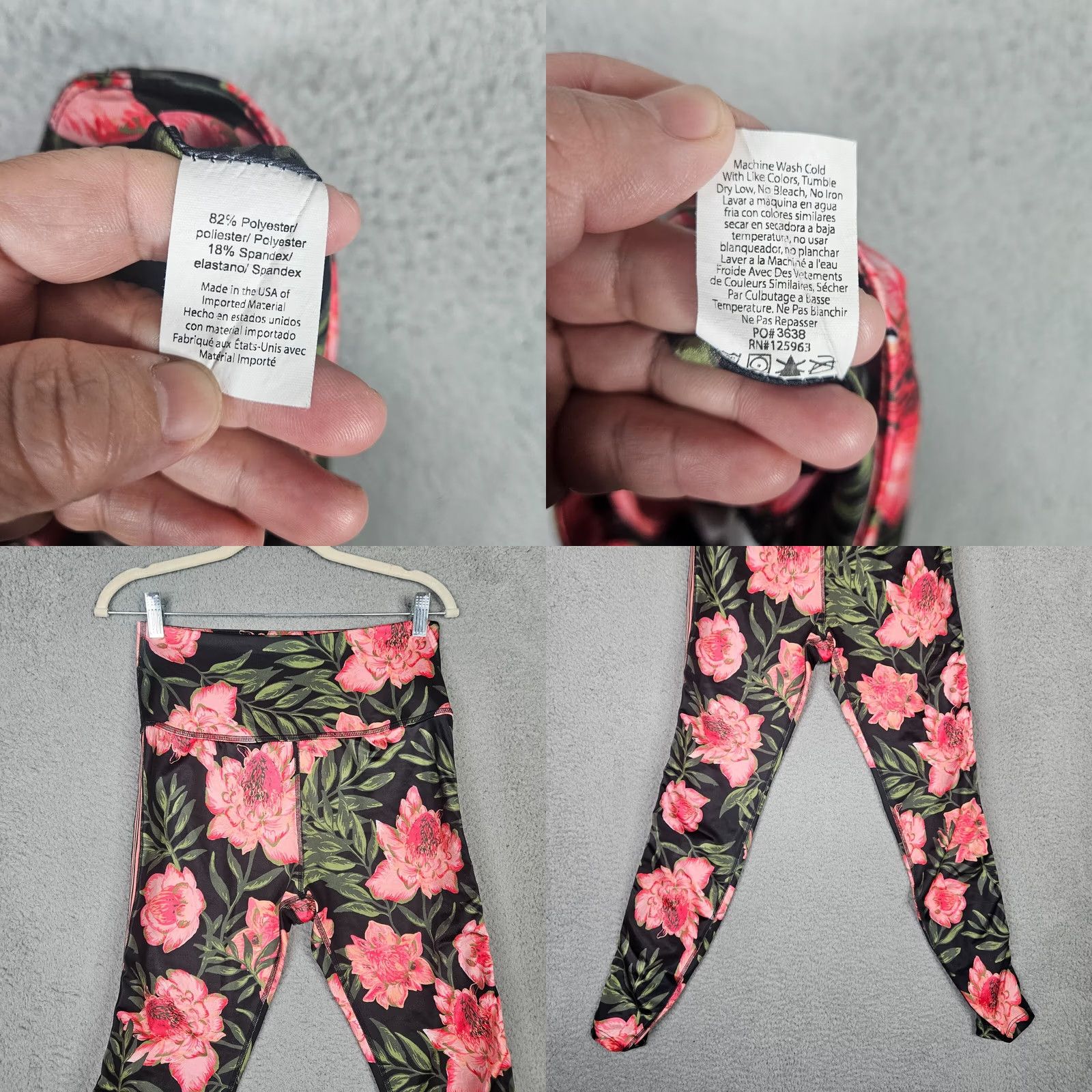 Beyond Yoga Beyond Yoga Women’s High Rise Protes Vine tropical Side Stripes Pant Sz L Size 36" / US 14 / IT 50 - 8 Thumbnail
