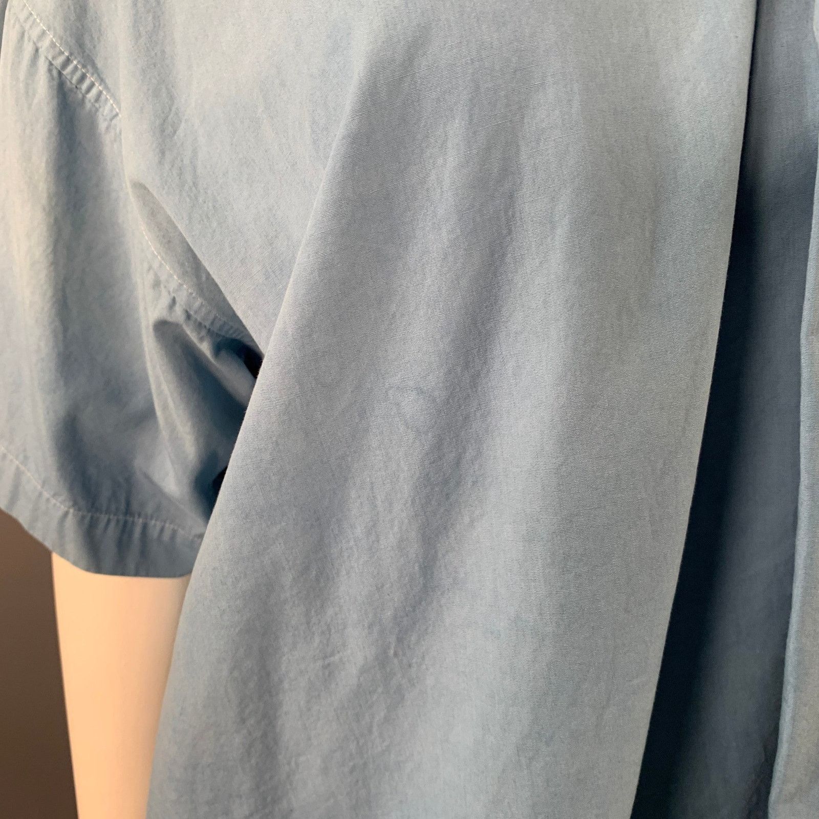Comme des Garcons Size XXL Blue Cotton Shawl Collar Casual Top Size XXL / US 16-18 / IT 52-54 - 5 Thumbnail