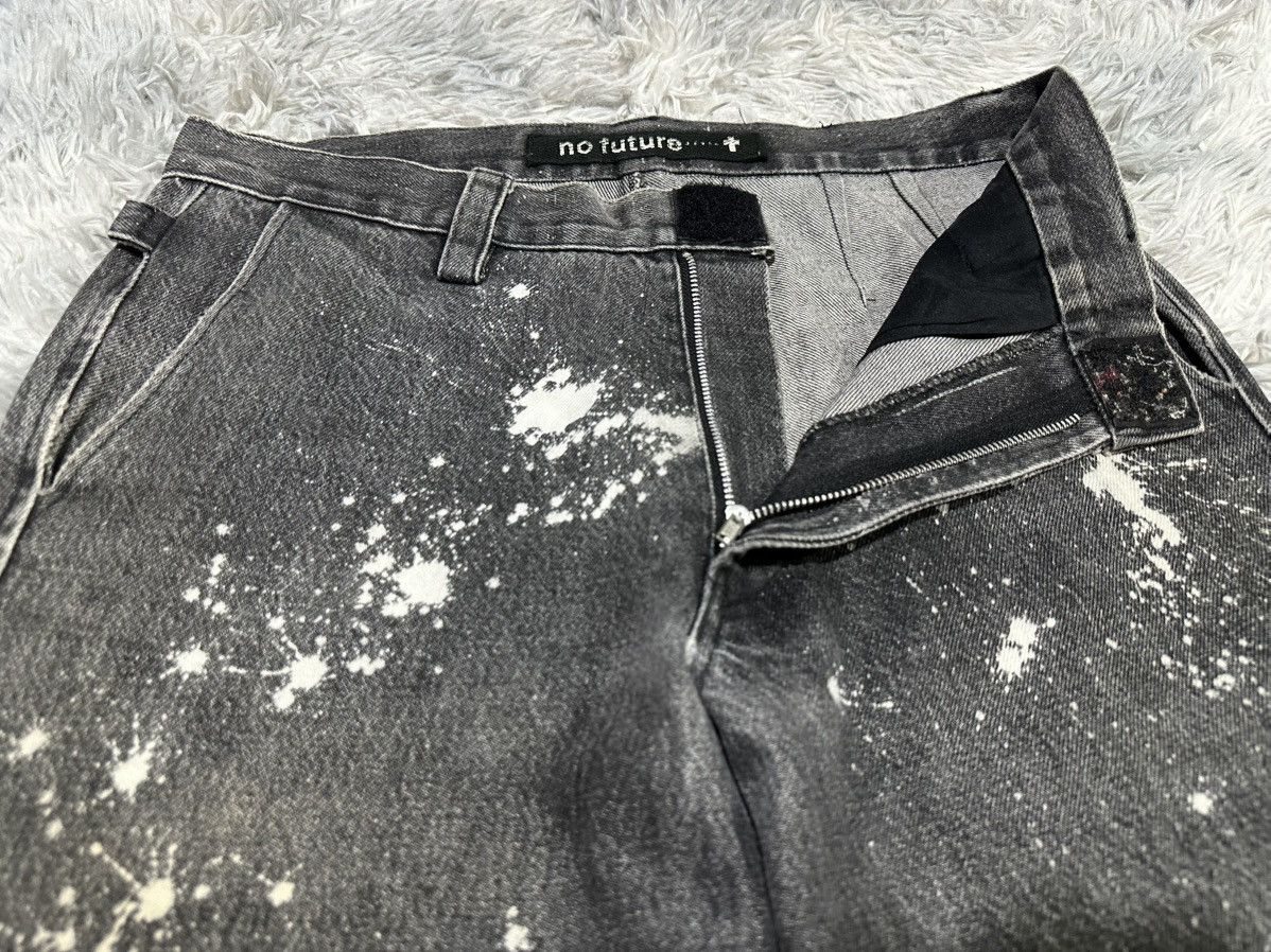 No Future 🔥Sick Y2K No Future Bondage Denim Distressed Punk Size US 32 / EU 48 - 12 Thumbnail