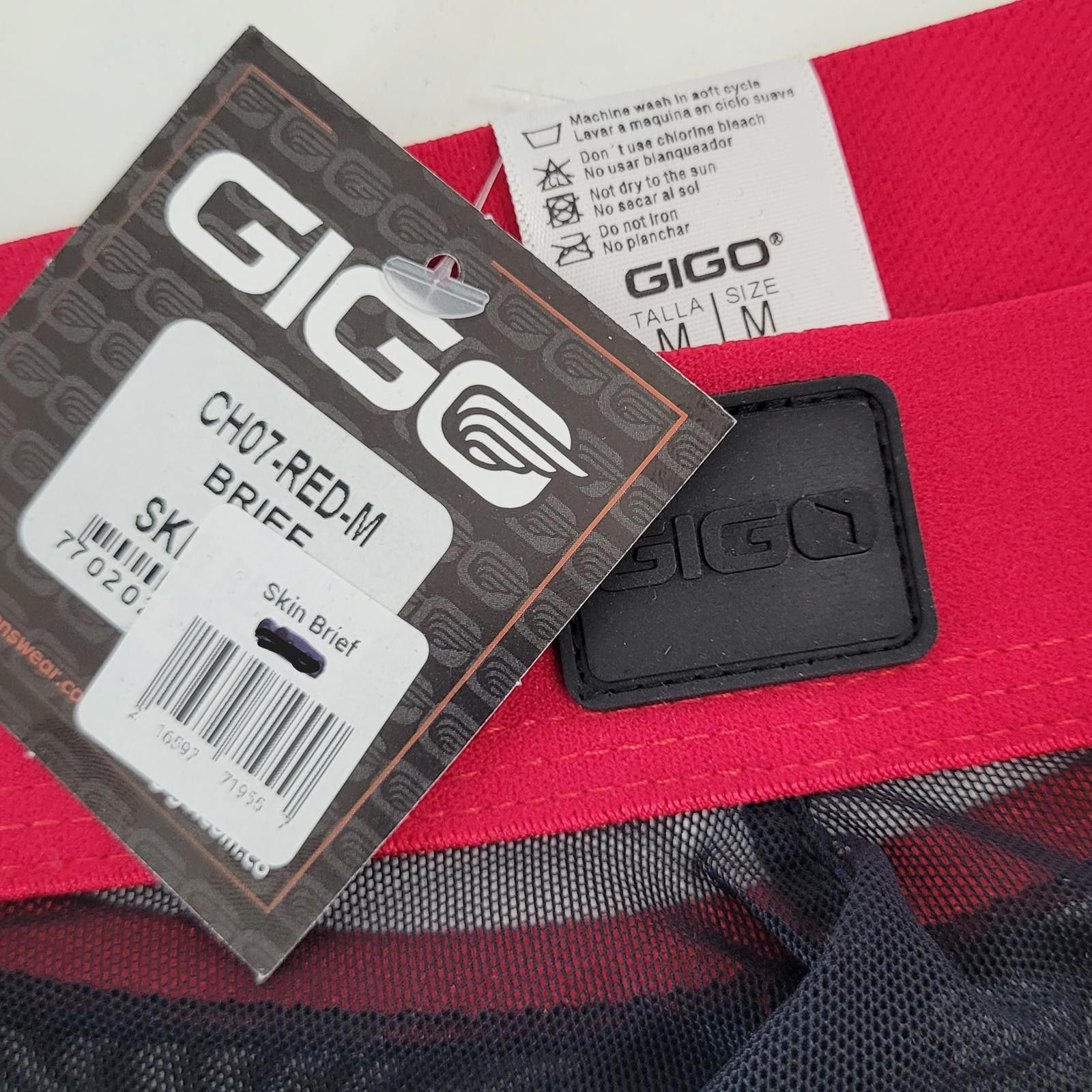 Other GIGO Men’s Medium 28" Mesh Panel Briefs Red & Black – NEW Size 28 - 4 Thumbnail