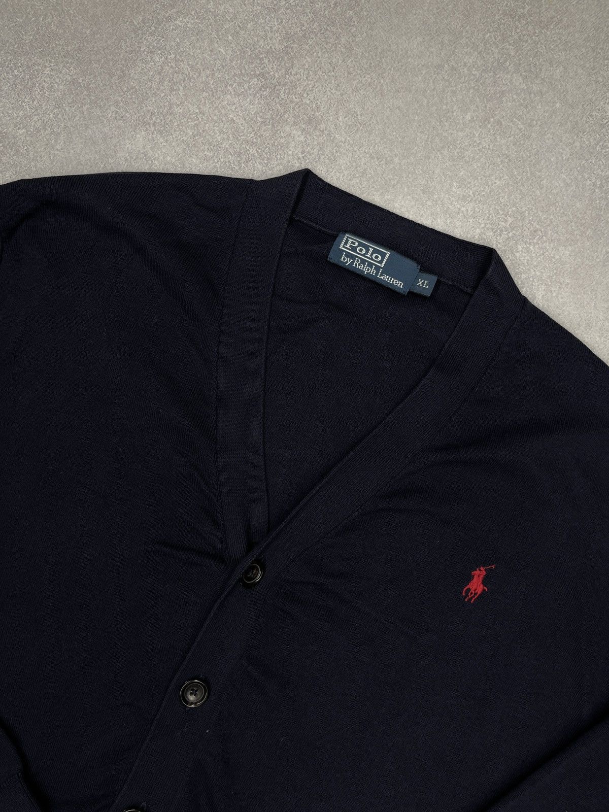 Polo Ralph Lauren Vintage Polo Ralph Lauren Baggy Cardigan Navy Y2K Rugby Size US XL / EU 56 / 4 - 4 Thumbnail