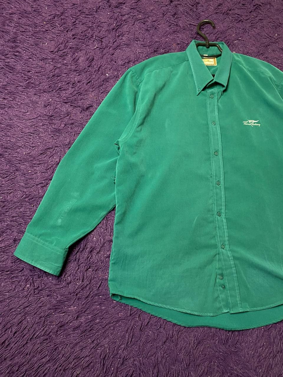 Burberry Vintage Shirt Green Size XL Luxury Thomas Burberry Size US XL / EU 56 / 4 - 4 Thumbnail