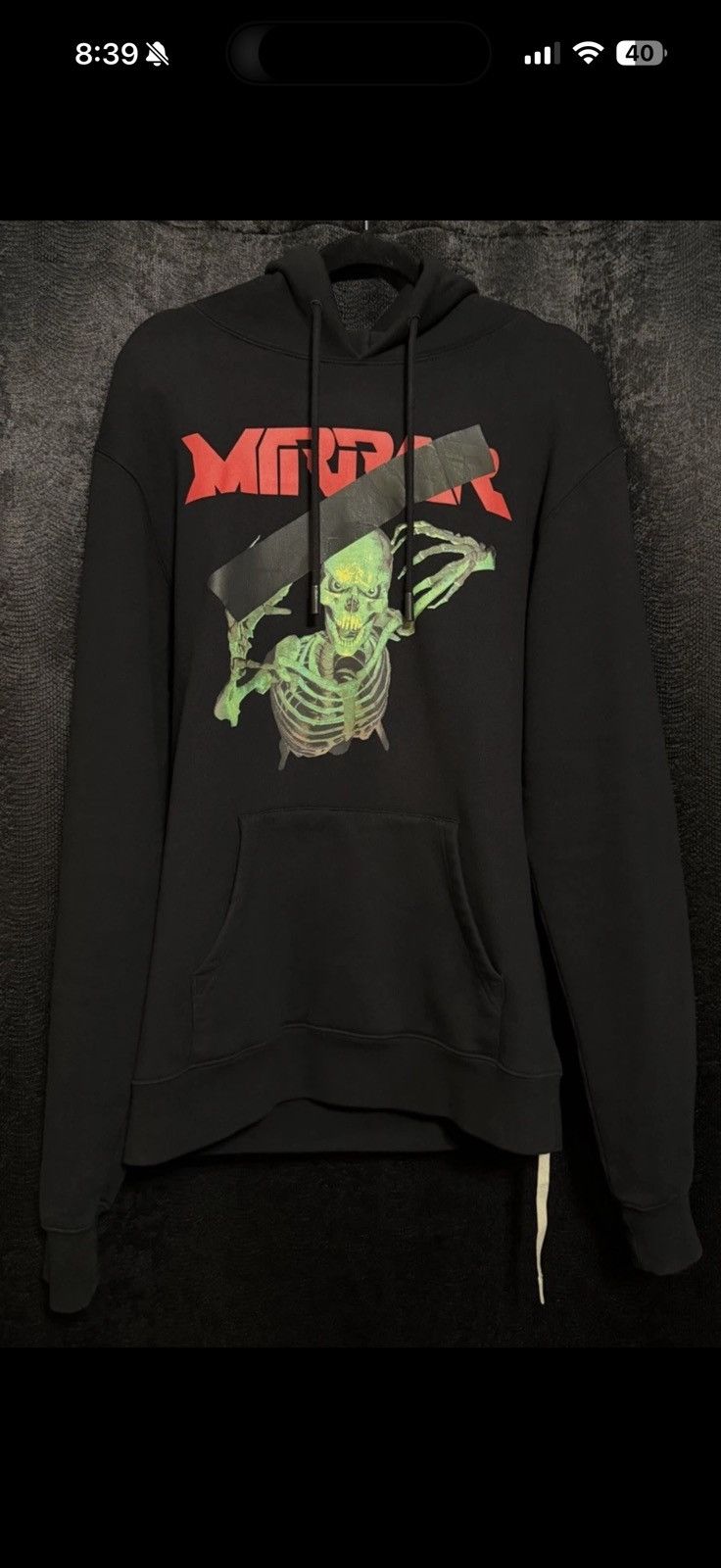 Off-White Mirror Skeleton Hoodie Black Size US M / EU 48-50 / 2 - 1 Thumbnail
