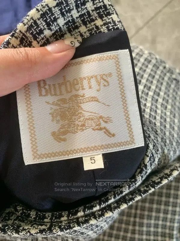 Burberry Burberry Colorblock Wool Blend Houndstooth Short Coat. Size M / US 6-8 / IT 42-44 - 5 Thumbnail