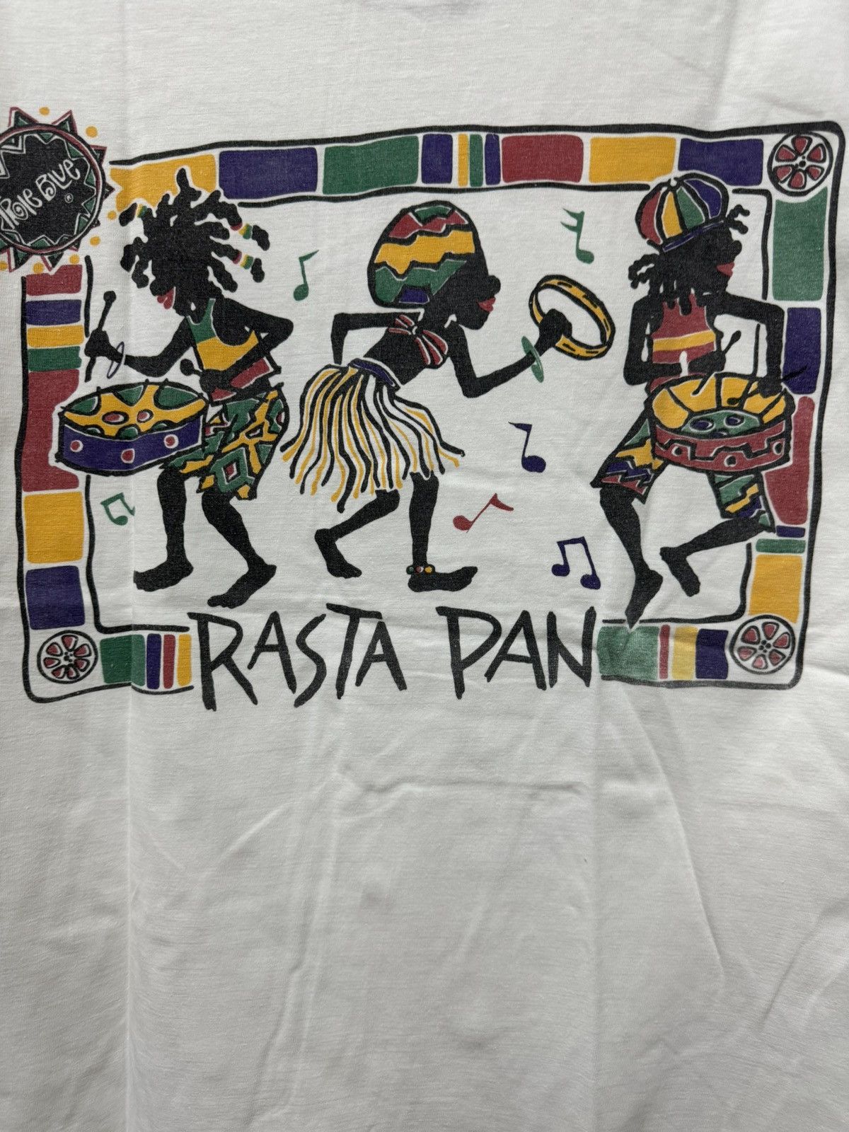 Stussy × Vintage Vintage 90’s Irie Blue Rasta Pan Tee Size US L / EU 52-54 / 3 - 2 Thumbnail