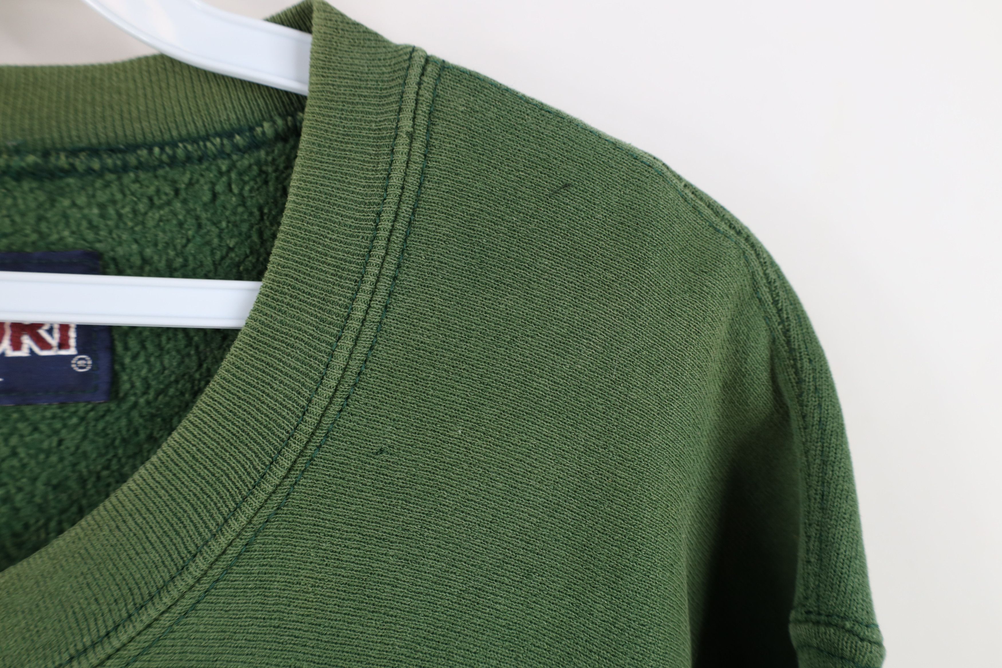 Vintage Vintage 90s Spell Out Malone College Sweatshirt Green USA Size US L / EU 52-54 / 3 - 4 Thumbnail
