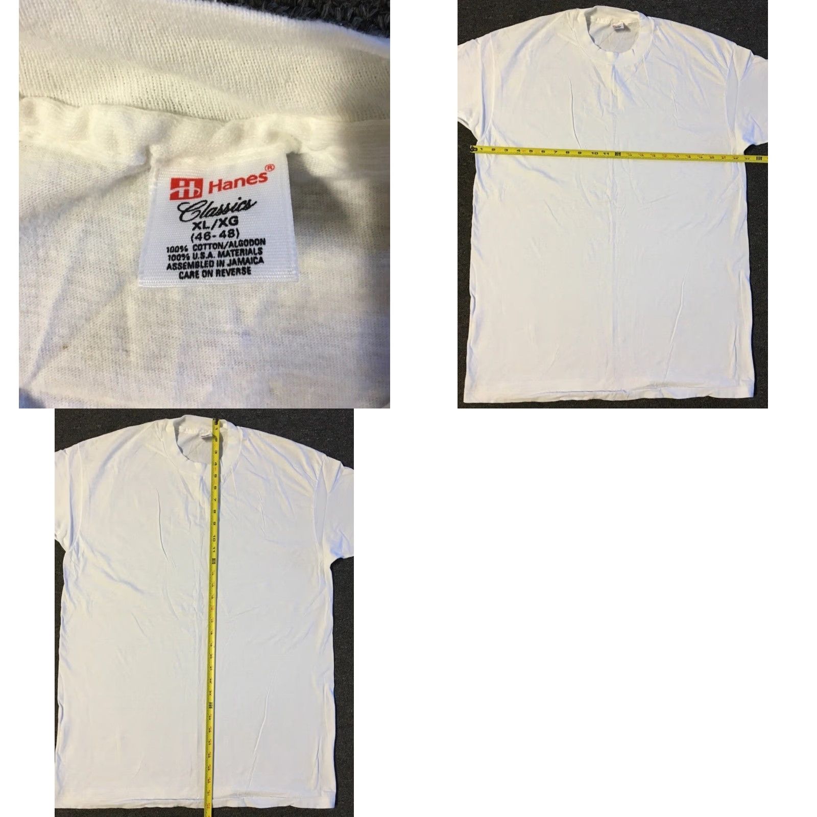 Hanes Vtg Hanes Faded Shirt XL 80s 90s White Short Sleeve T-Shirt Men Vintage Grunge Biker Punk Skate Surf Trucker Track PE Size US XL / EU 56 / 4 - 9 Thumbnail