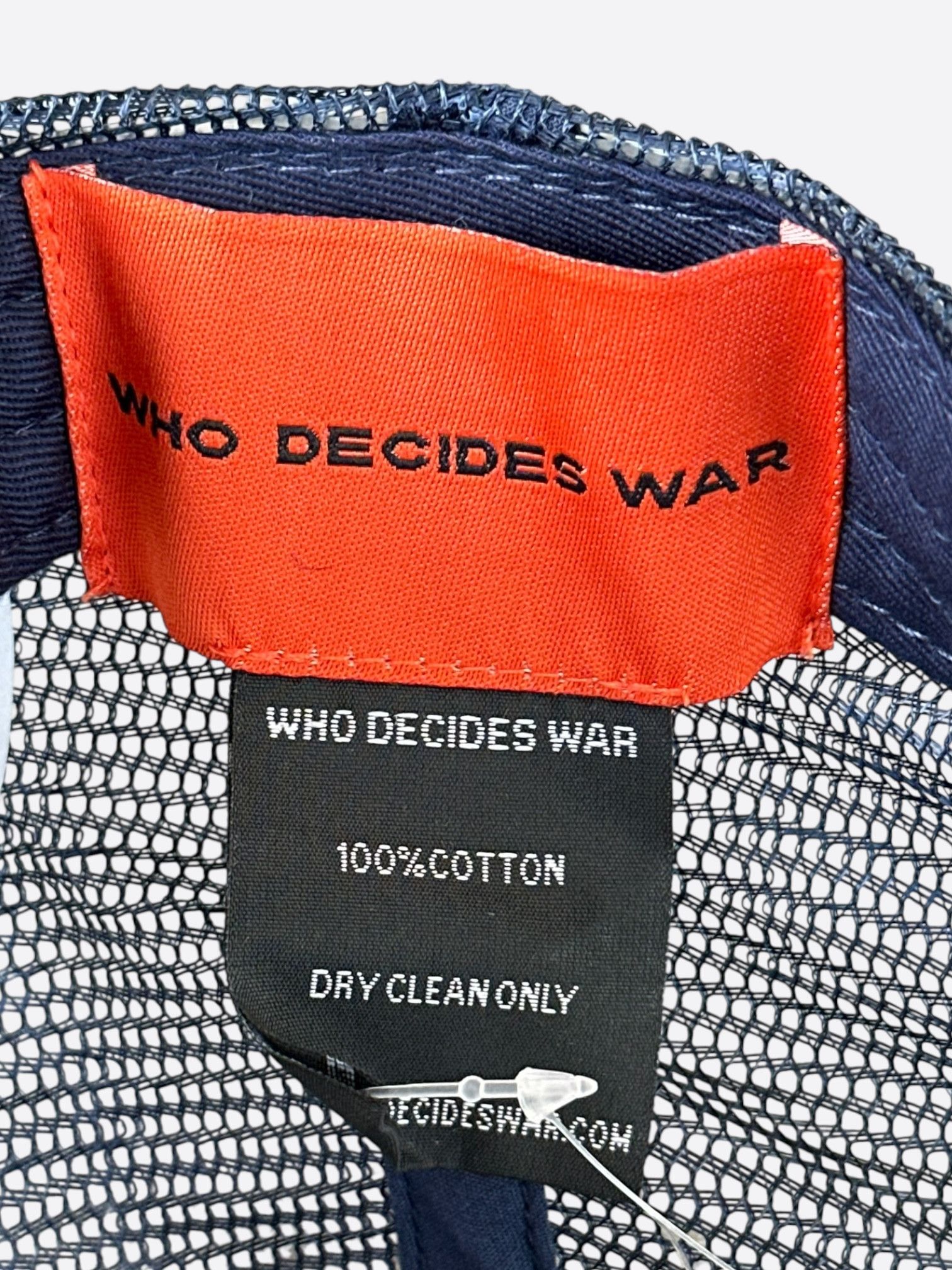 Who Decides War Who Decides War Navy MRDR Embroidered Patch Trucker Hat Size ONE SIZE - 5 Thumbnail