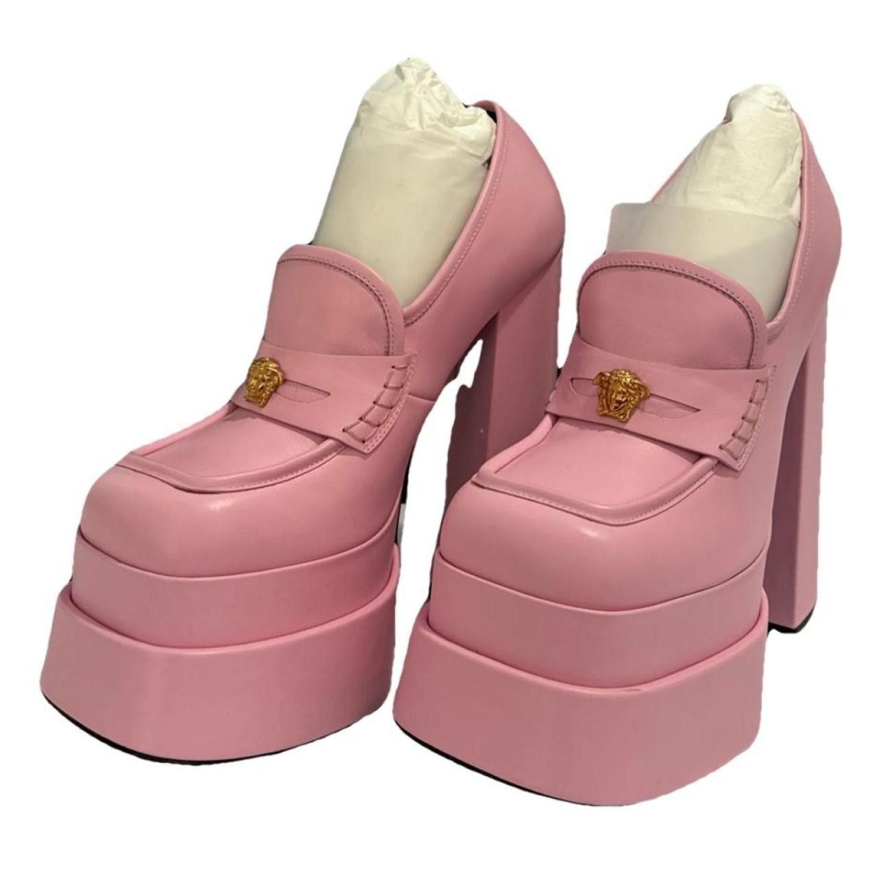 Versace Versace double platform loafers shoes Size US 7.5 / IT 37.5 - 1 Thumbnail