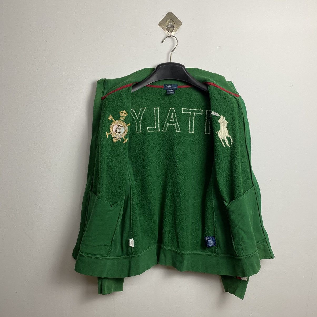 Polo Ralph Lauren 𝙋𝙊𝙇𝙊 𝙍𝘼𝙇𝙋𝙃𝙇𝘼𝙐𝙍𝙀𝙉 𝙄𝙏𝘼𝙇𝙔 𝙑𝙄𝙉𝙏𝘼𝙂𝙀 𝙏𝙍𝘼𝘾𝙆 𝙅𝘼𝘾𝙆𝙀𝙏 𝙋𝙍𝙇 𝘾𝙃𝙄𝙀𝙁 𝙆𝙀𝙀𝙁 Size US M / EU 48-50 / 2 - 5 Thumbnail