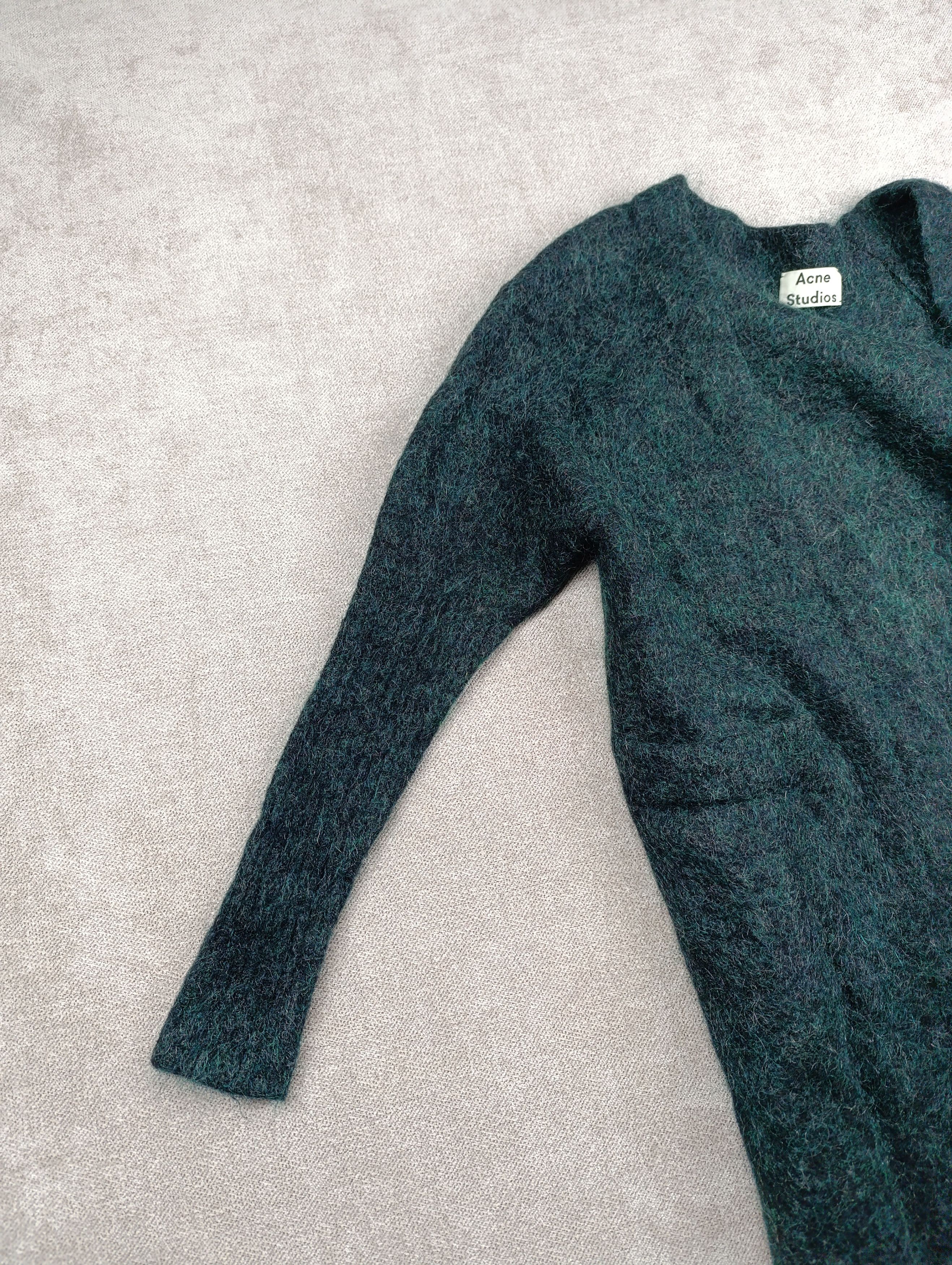 Acne Studios ACNE STUDIOS WOMENS MOHAIR WOOL CARDIGAN RAYA PAW14 GREEN Size XS / US 0-2 / IT 36-38 - 8 Thumbnail