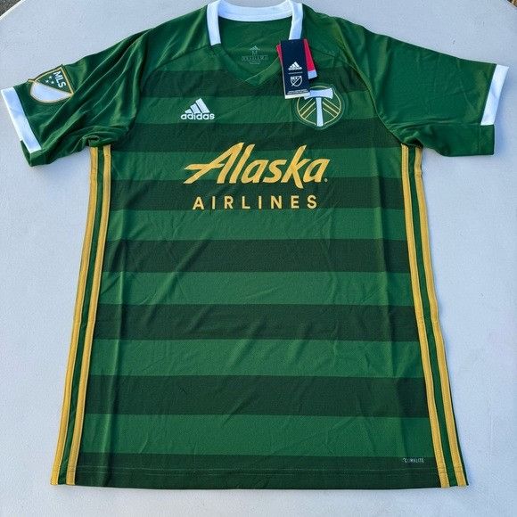 Adidas NWT ADIDAS MLS PORTLAND TIMBERS CLIMALITE 2019 2020 JERSEY S Grailed