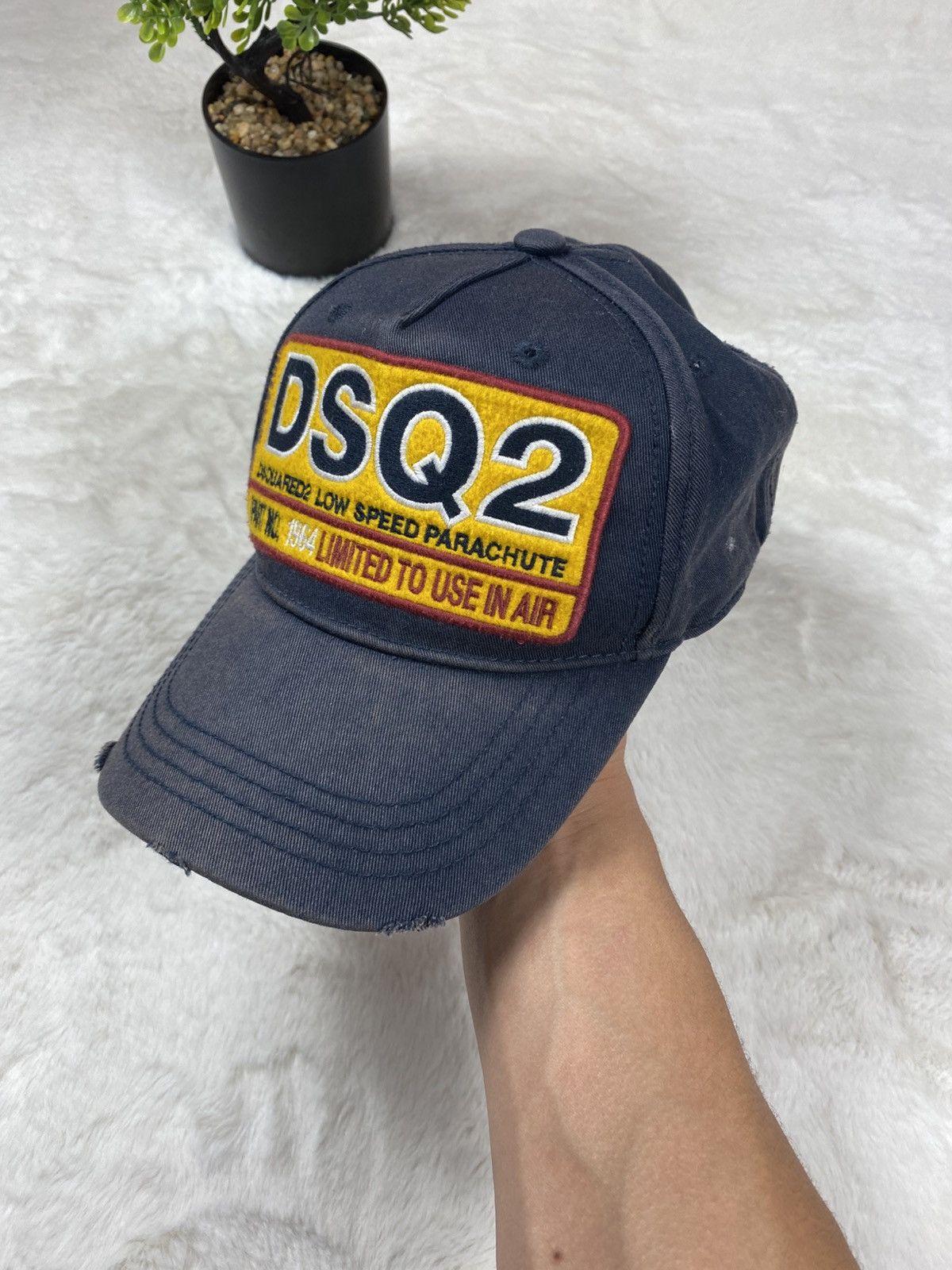 Dsquared2 Dsquared2 DSQ2 Baseball Cap Navy Blue Parachute Patch Size ONE SIZE - 1 Thumbnail